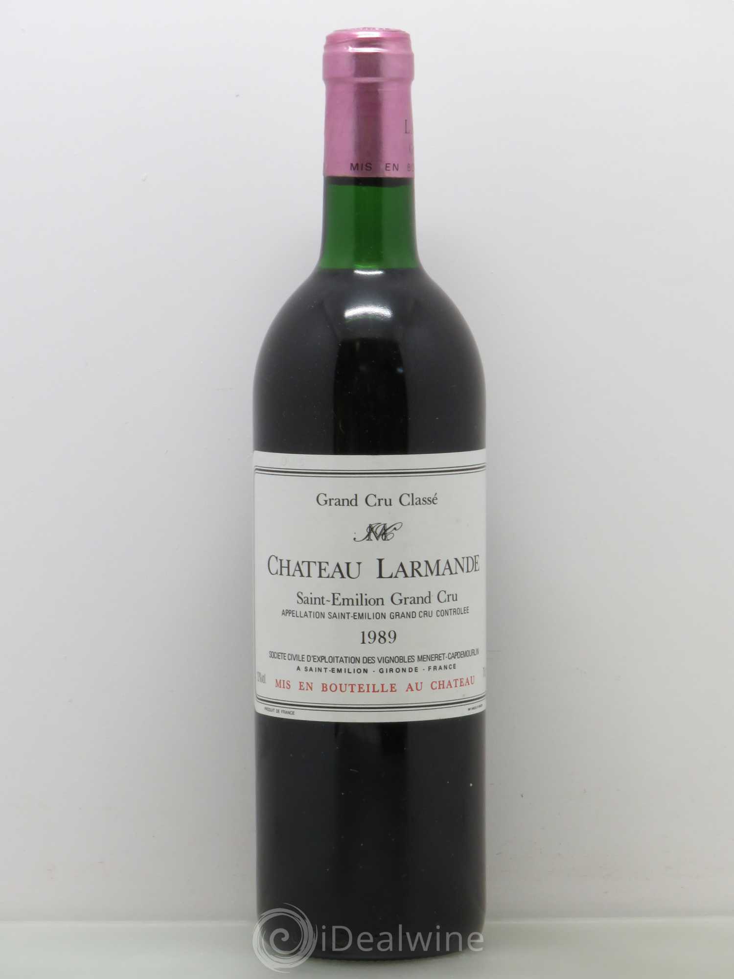 Château Larmande Grand Cru Classé 1989 - Lot de 1 bouteille - 0