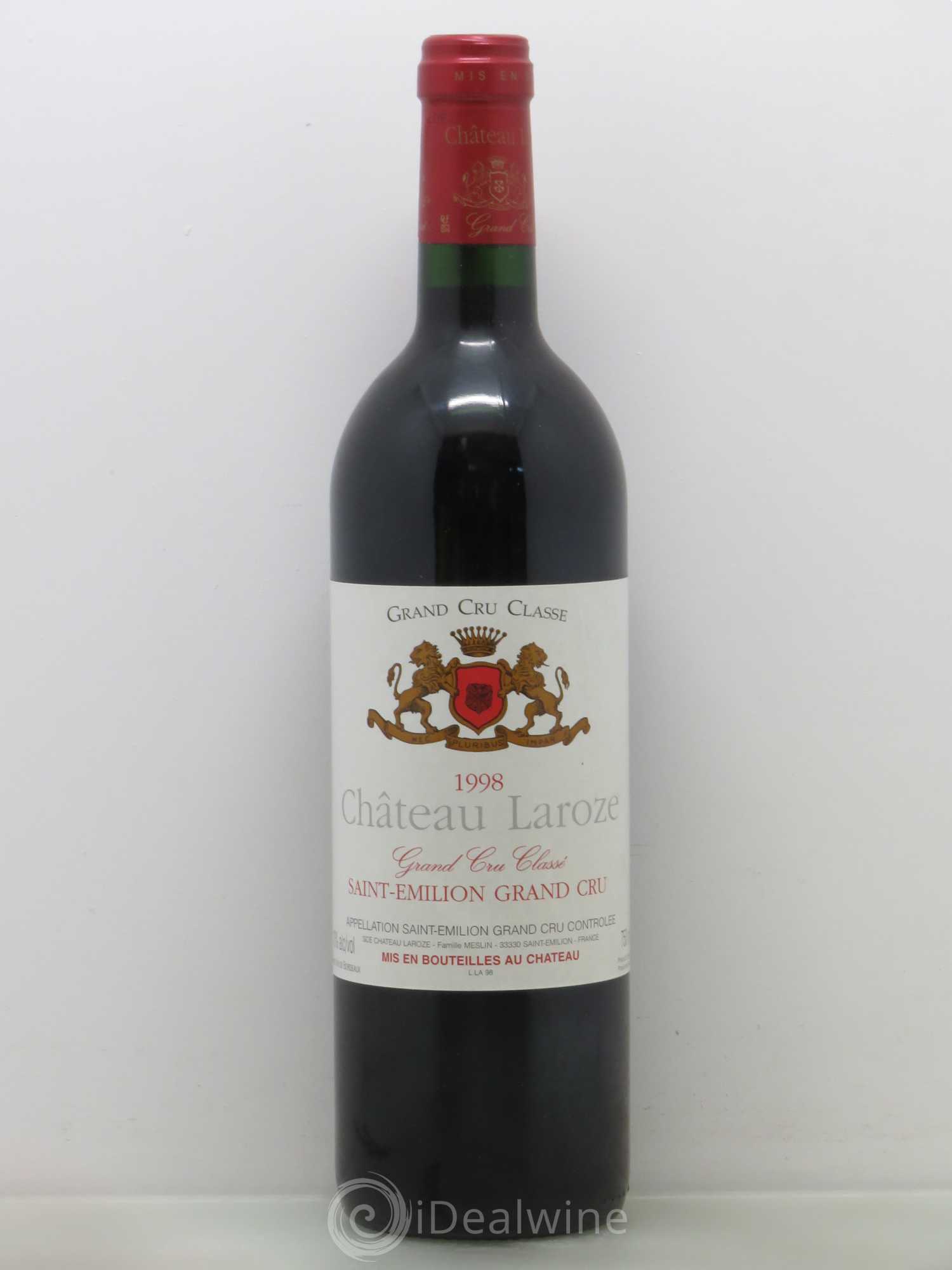Château Laroze Grand Cru Classé 1998 - Lot de 1 bouteille - 0