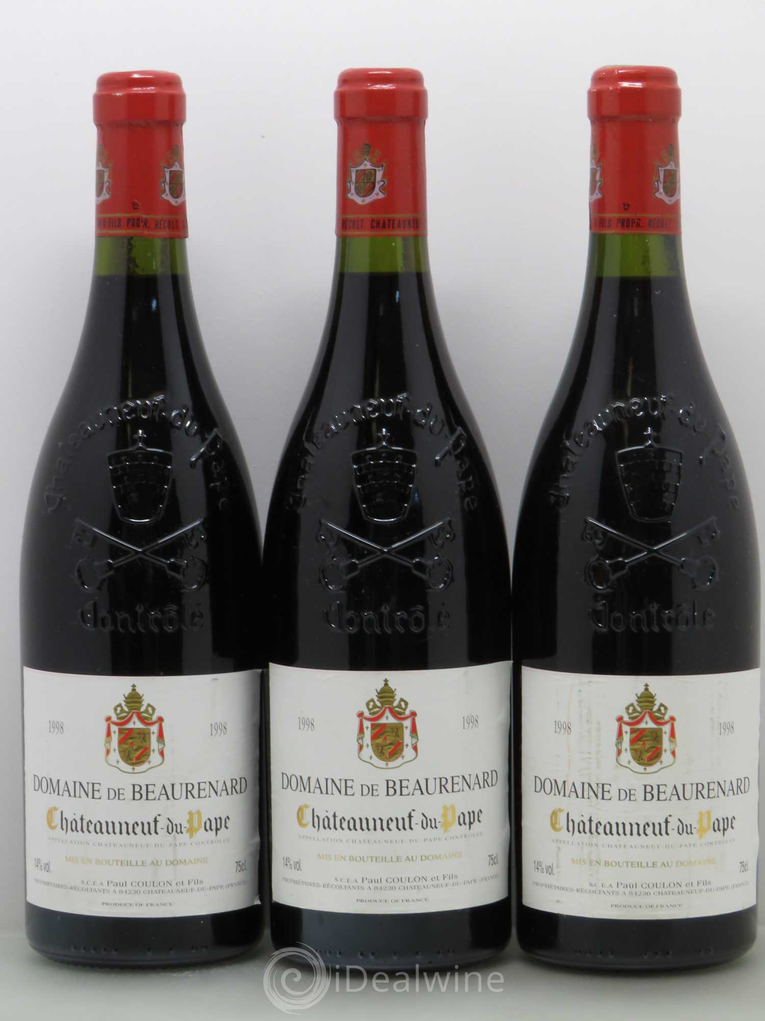 Châteauneuf-du-Pape Beaurenard (Domaine de) 1998 - Lot de 3 bouteilles - 0