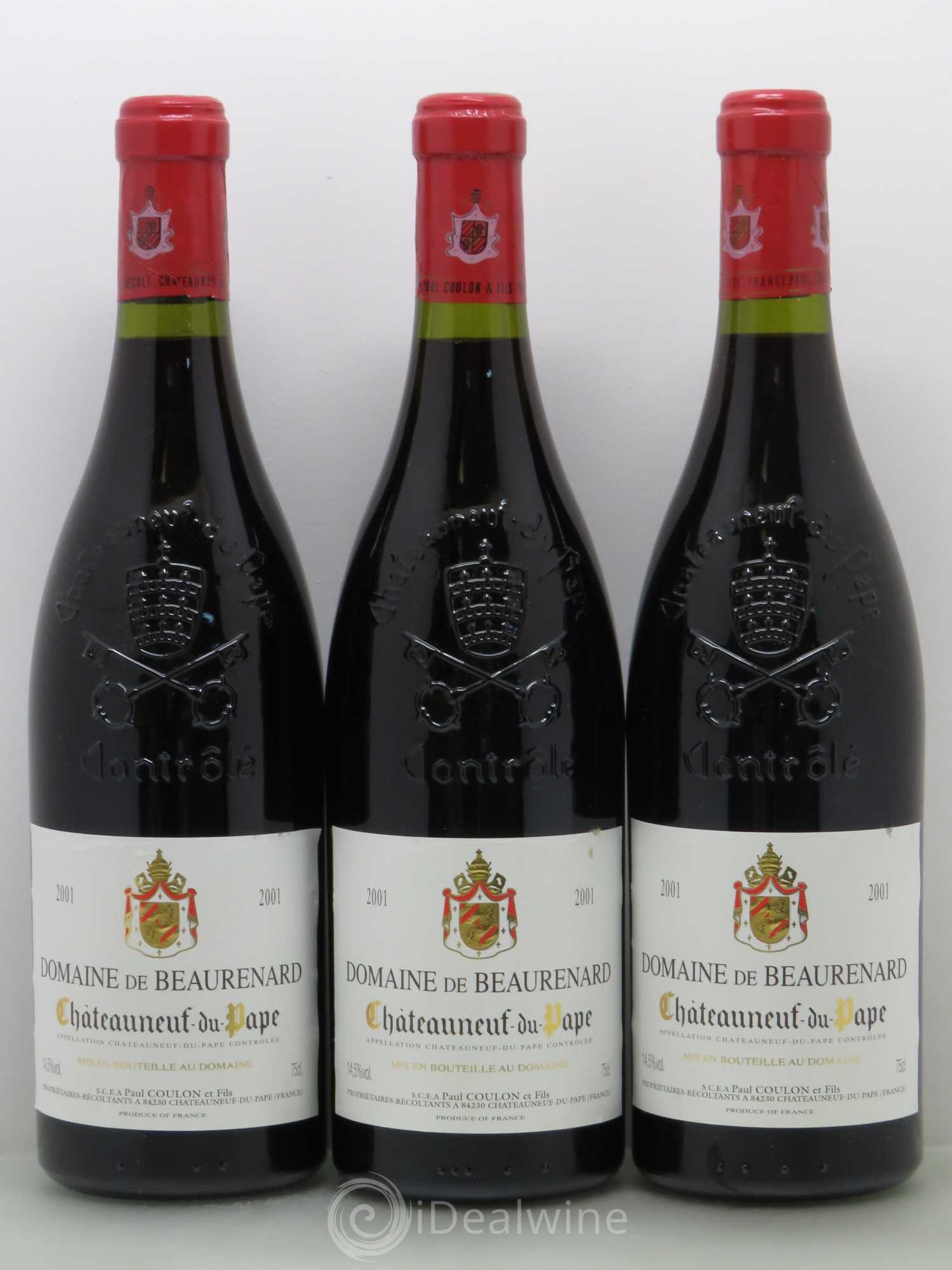 Châteauneuf-du-Pape Beaurenard (Domaine de) 2001 - Lot de 3 bouteilles - 0