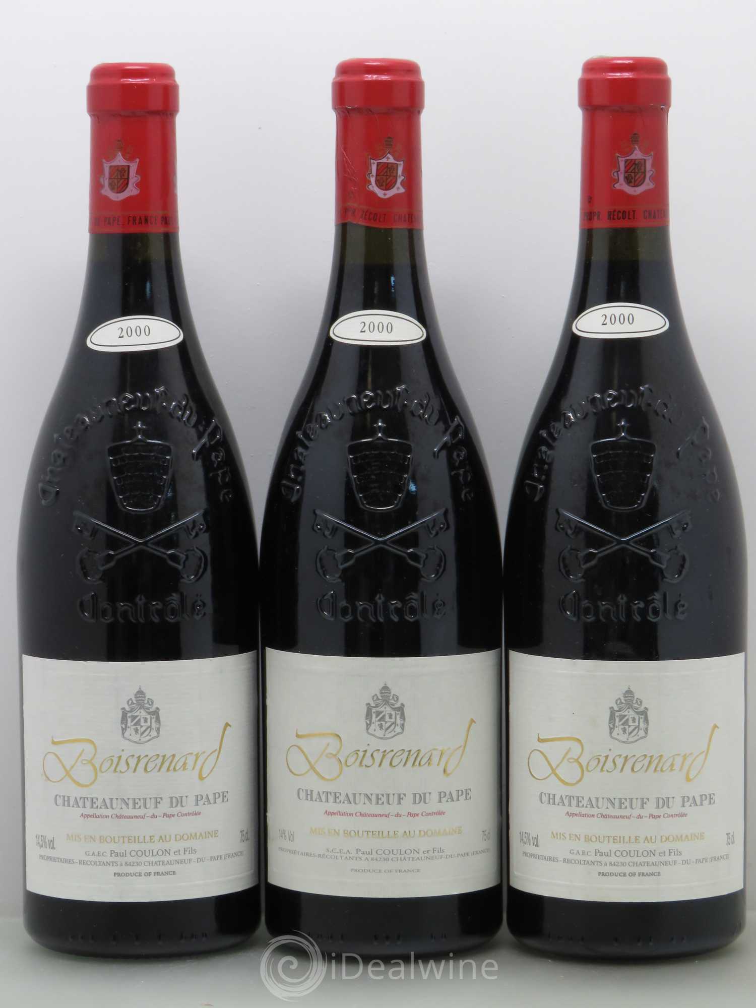 Châteauneuf-du-Pape Cuvée Boisrenard Beaurenard (Domaine de) 2000 - Lot de 3 bouteilles - 0