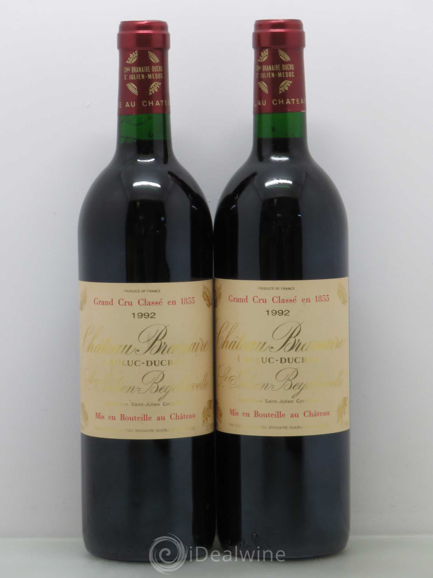 Château Branaire Ducru 4ème Grand Cru Classé 1992 - Lot de 2 bouteilles - 0