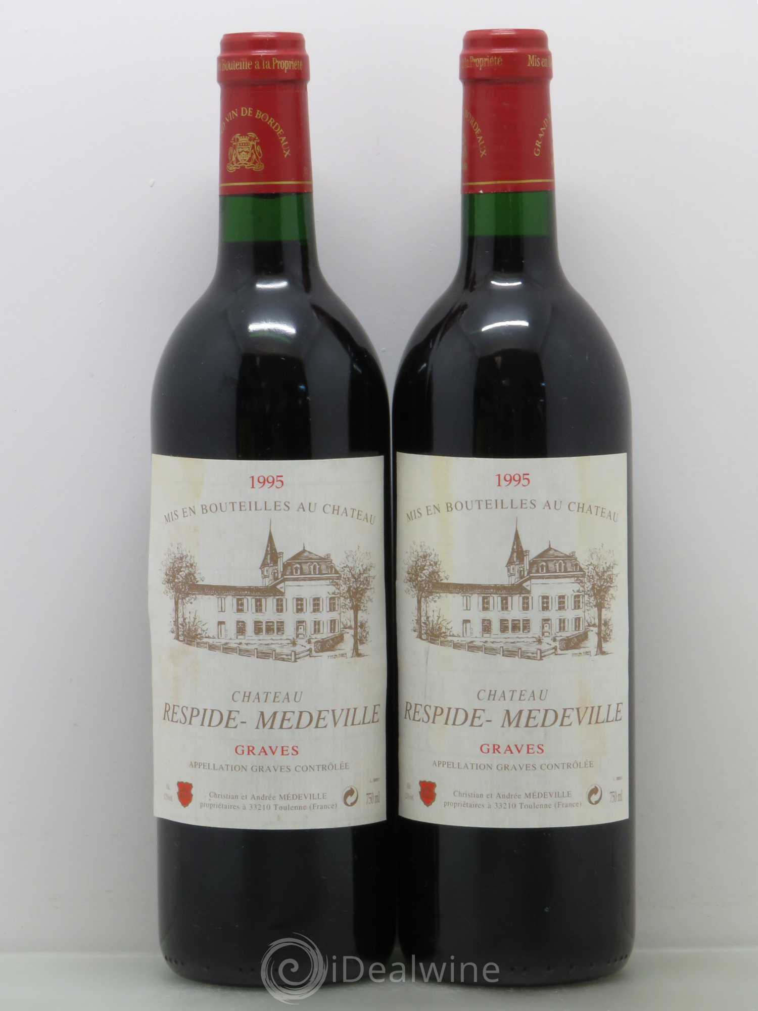 Château Respide Médeville 1995 - Lot de 2 bouteilles - 0