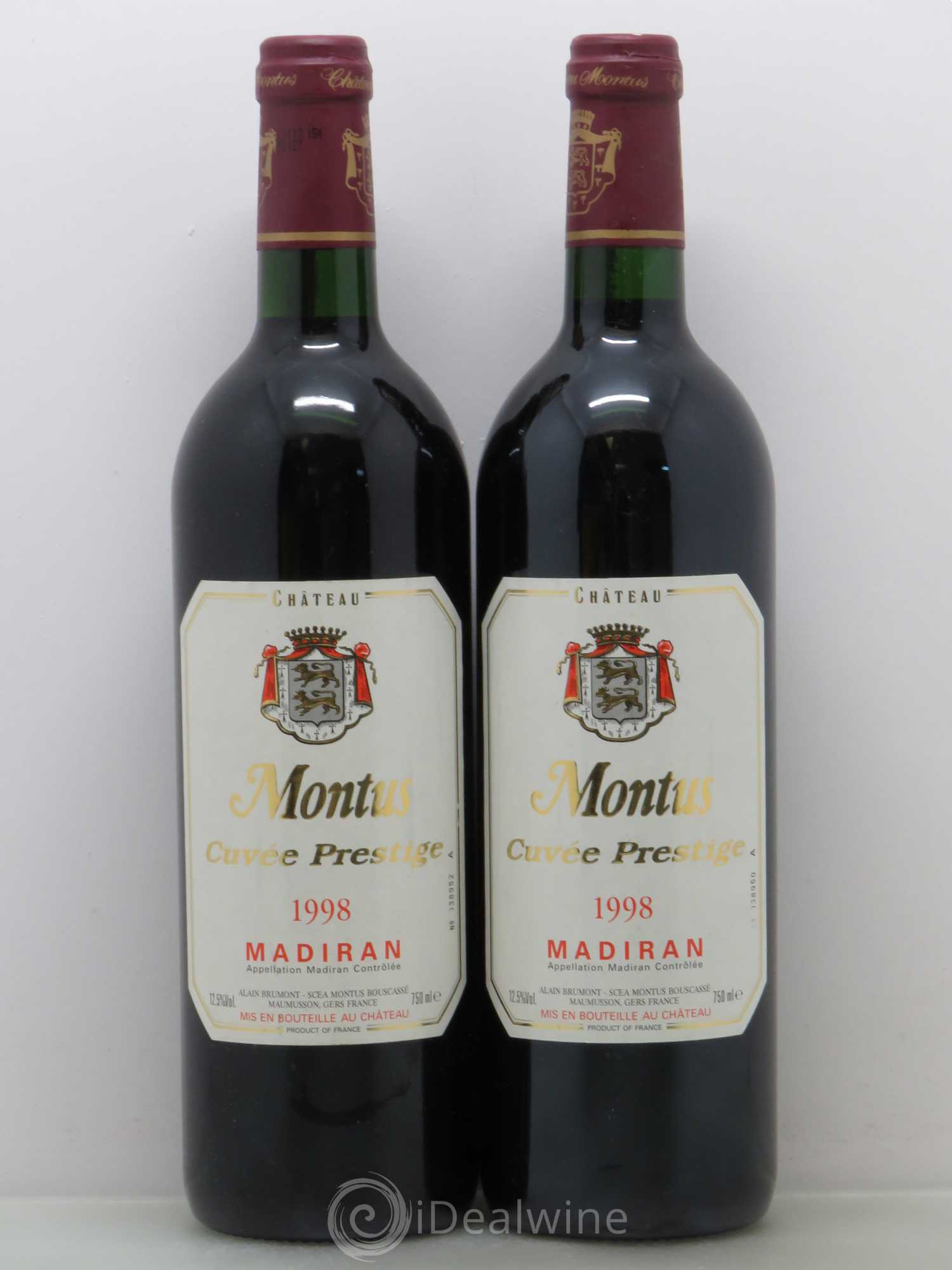 Madiran Château Montus Alain Brumont 1998 - Lot de 2 bouteilles - 0