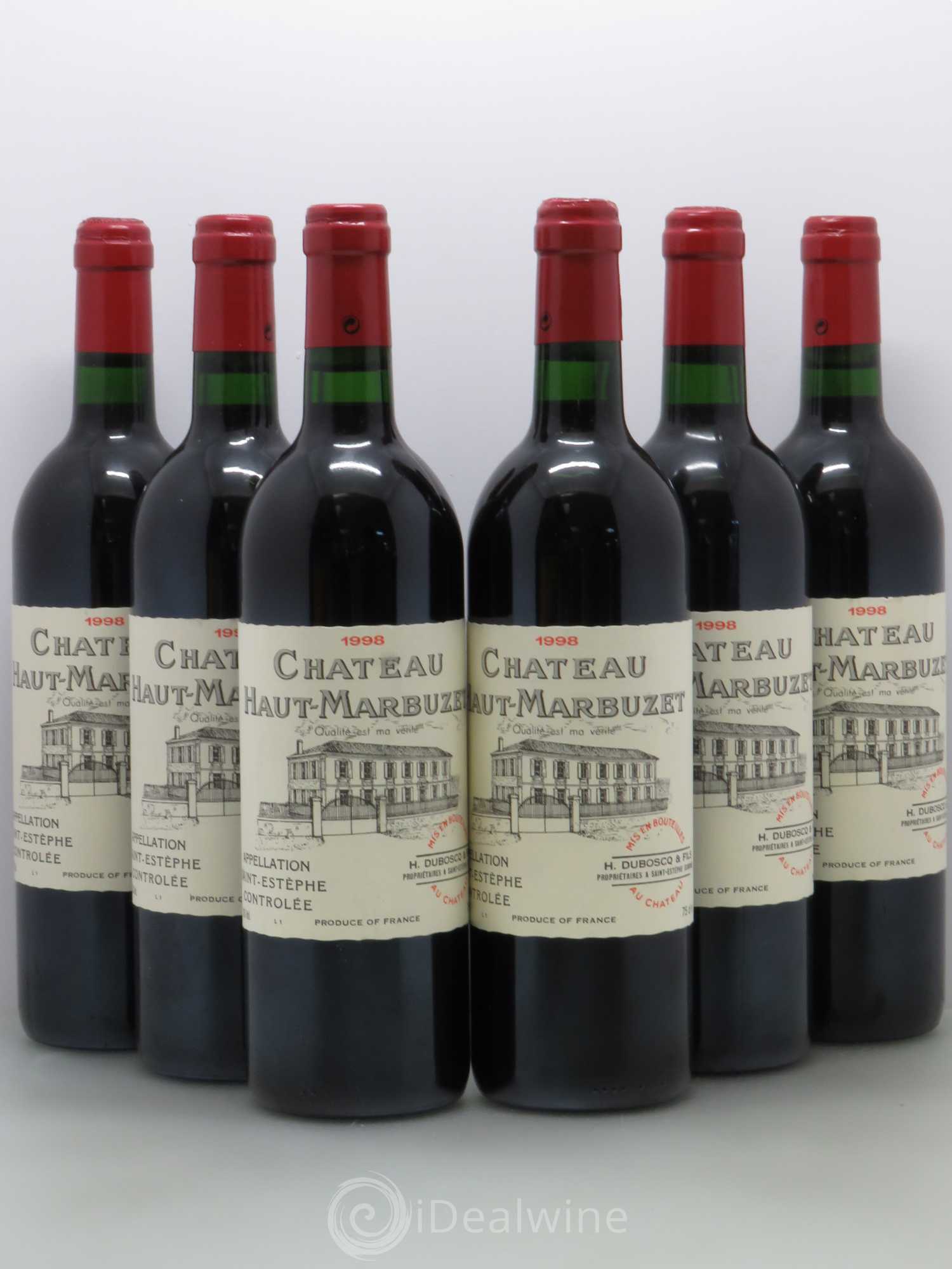 Château Haut Marbuzet 1998 - Lot de 6 bouteilles - 0