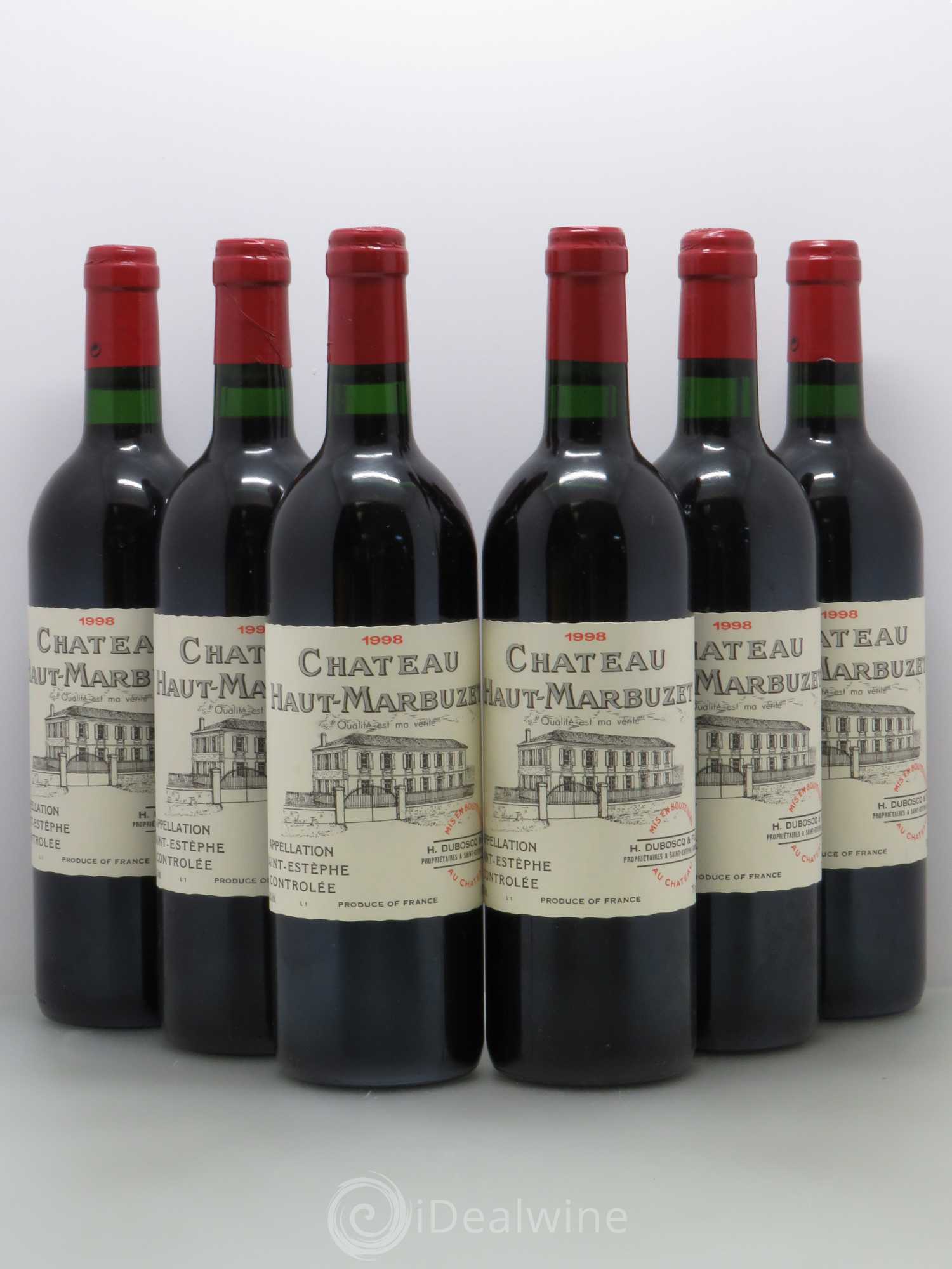 Château Haut Marbuzet 1998 - Lot de 6 bouteilles - 0
