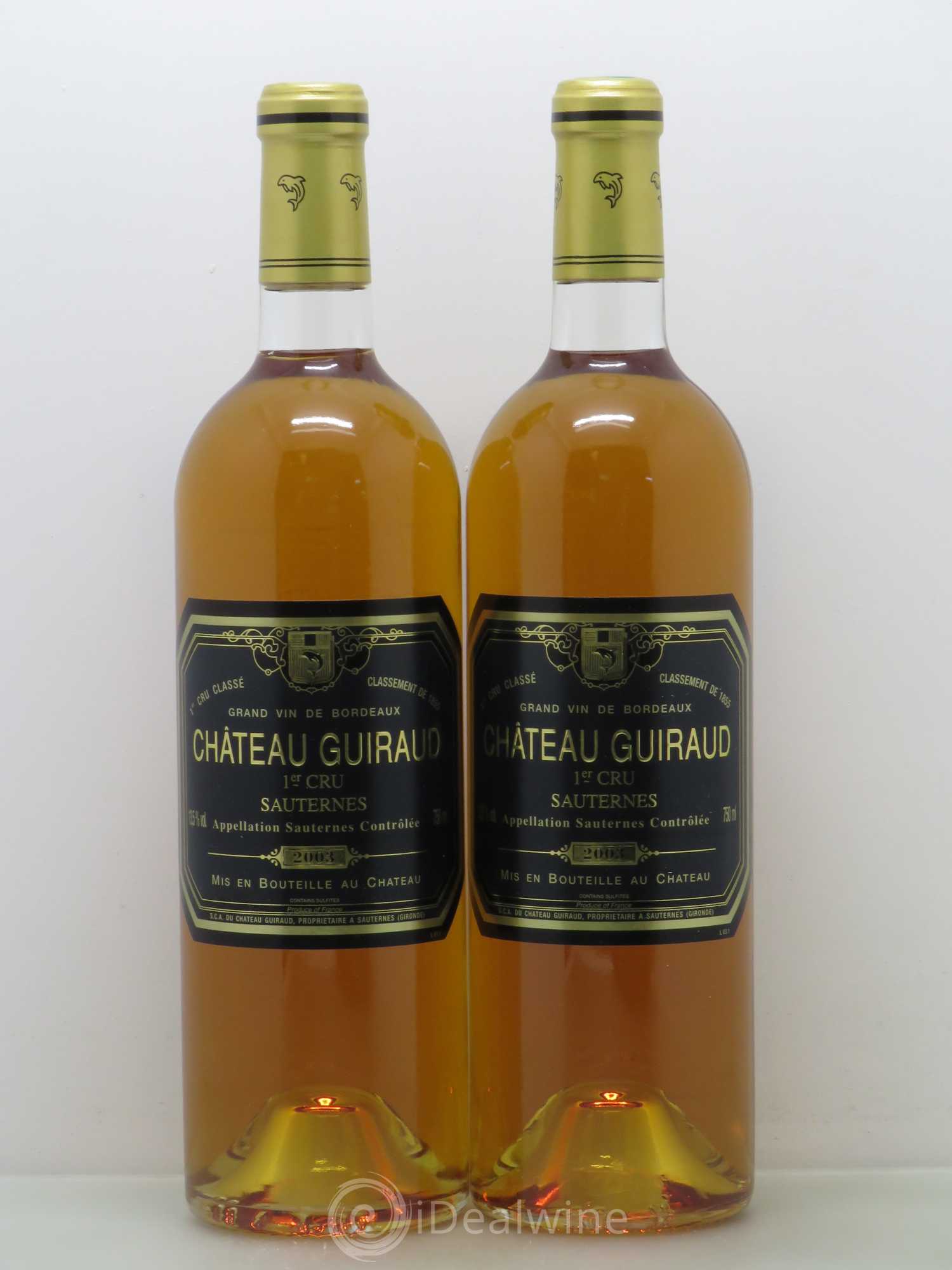 Château Guiraud 1er Grand Cru Classé 2003 - Lotto di 2 bottiglie - 0