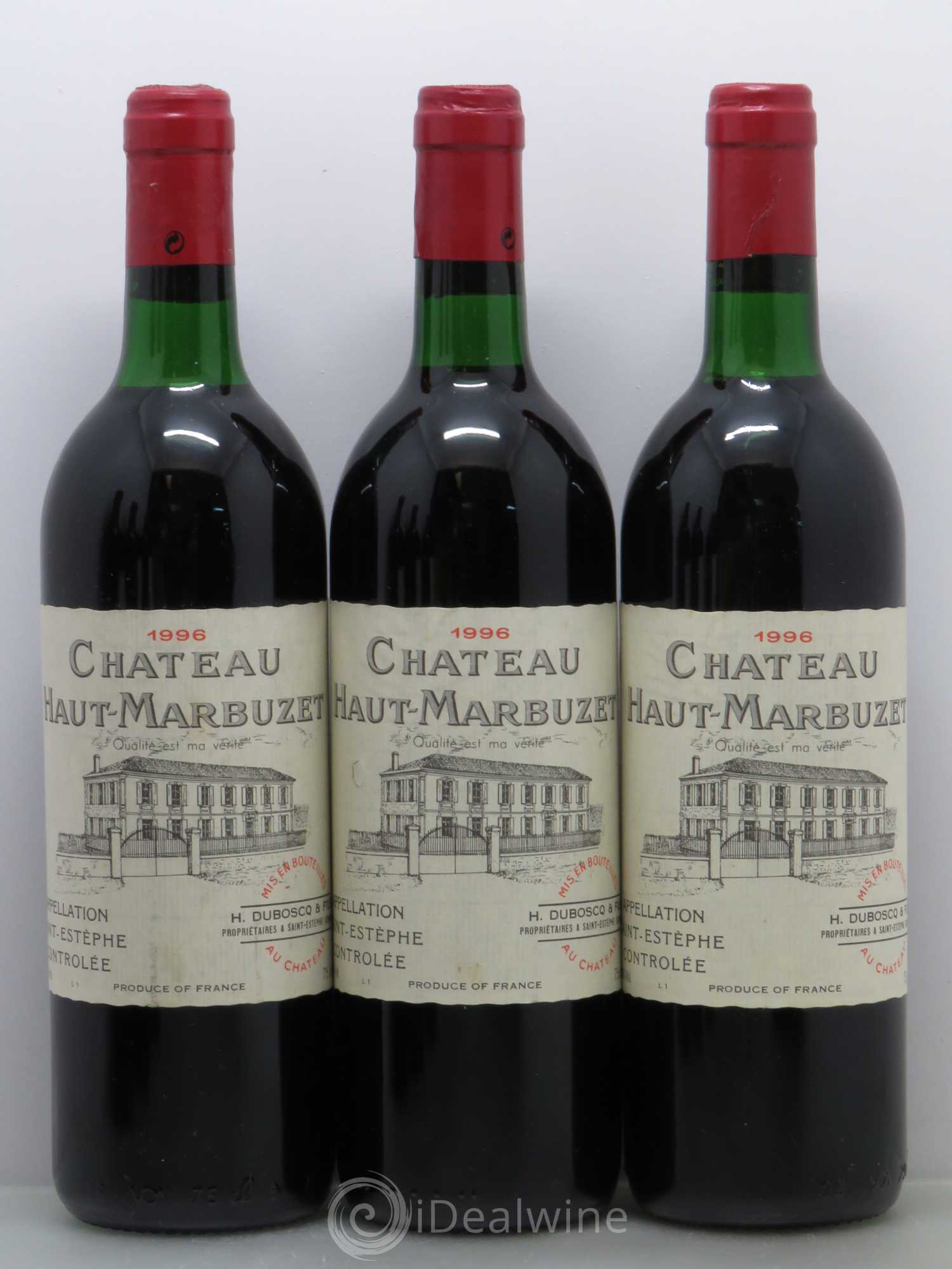 Château Haut Marbuzet 1996 - Lot de 6 bouteilles - 1
