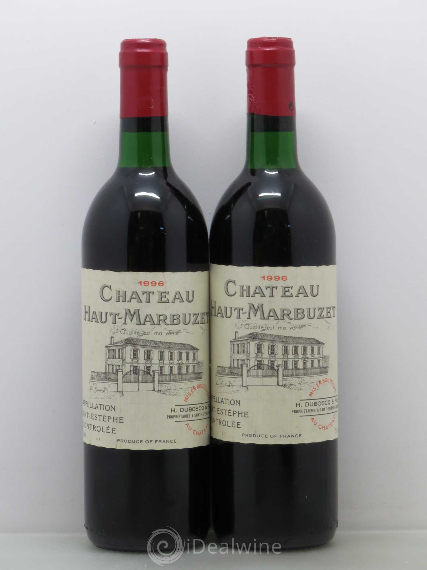 Château Haut Marbuzet 1996 - Lot de 2 bouteilles - 0