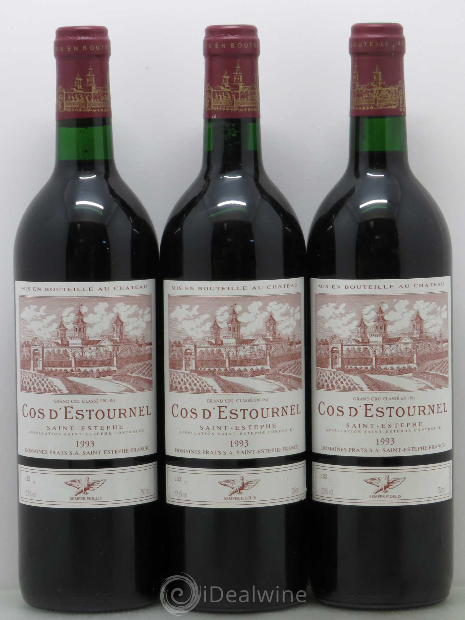 Cos d'Estournel 2ème Grand Cru Classé 1993 - Lot de 3 bouteilles - 0