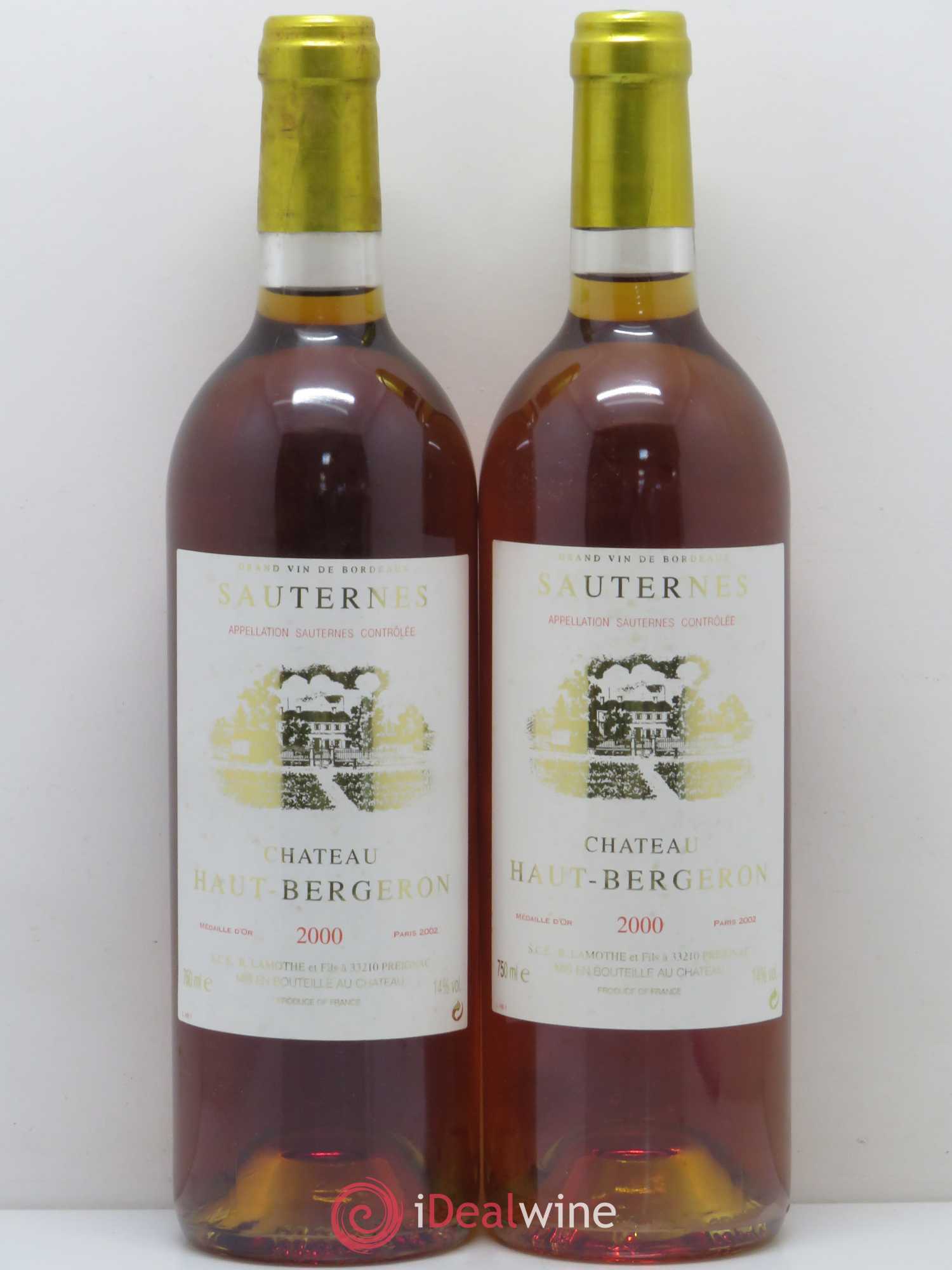Château Haut-Bergeron 2000 - Lotto di 2 bottiglie - 0