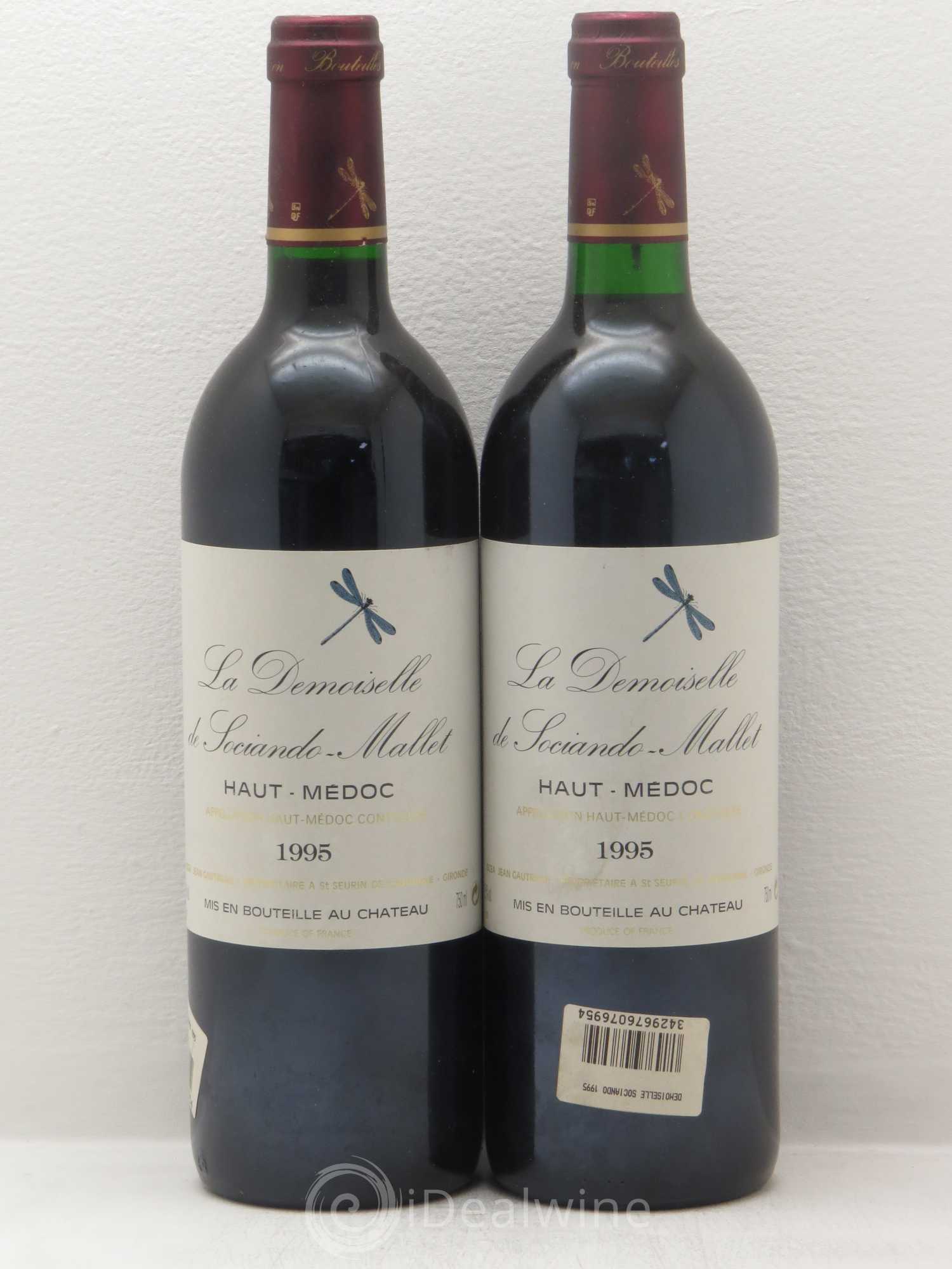 Demoiselle de Sociando Mallet Second Vin 1995 - Lot de 2 bouteilles - 0