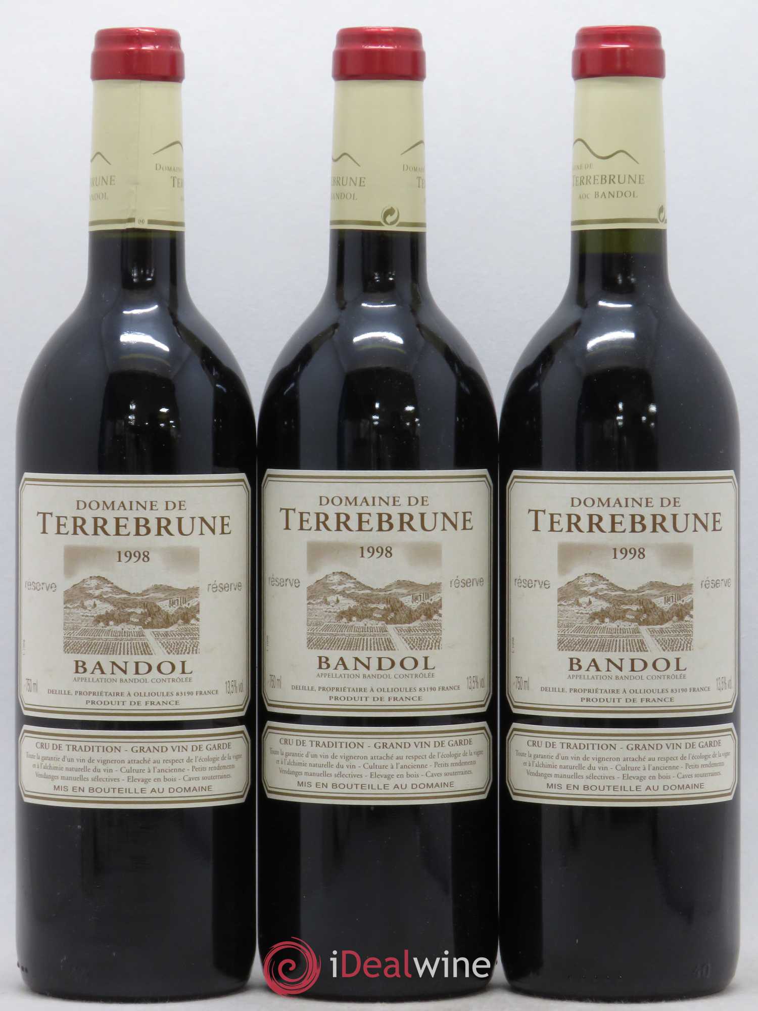 Bandol Domaine De Terrebrune 1998 - Lot de 3 bouteilles - 0