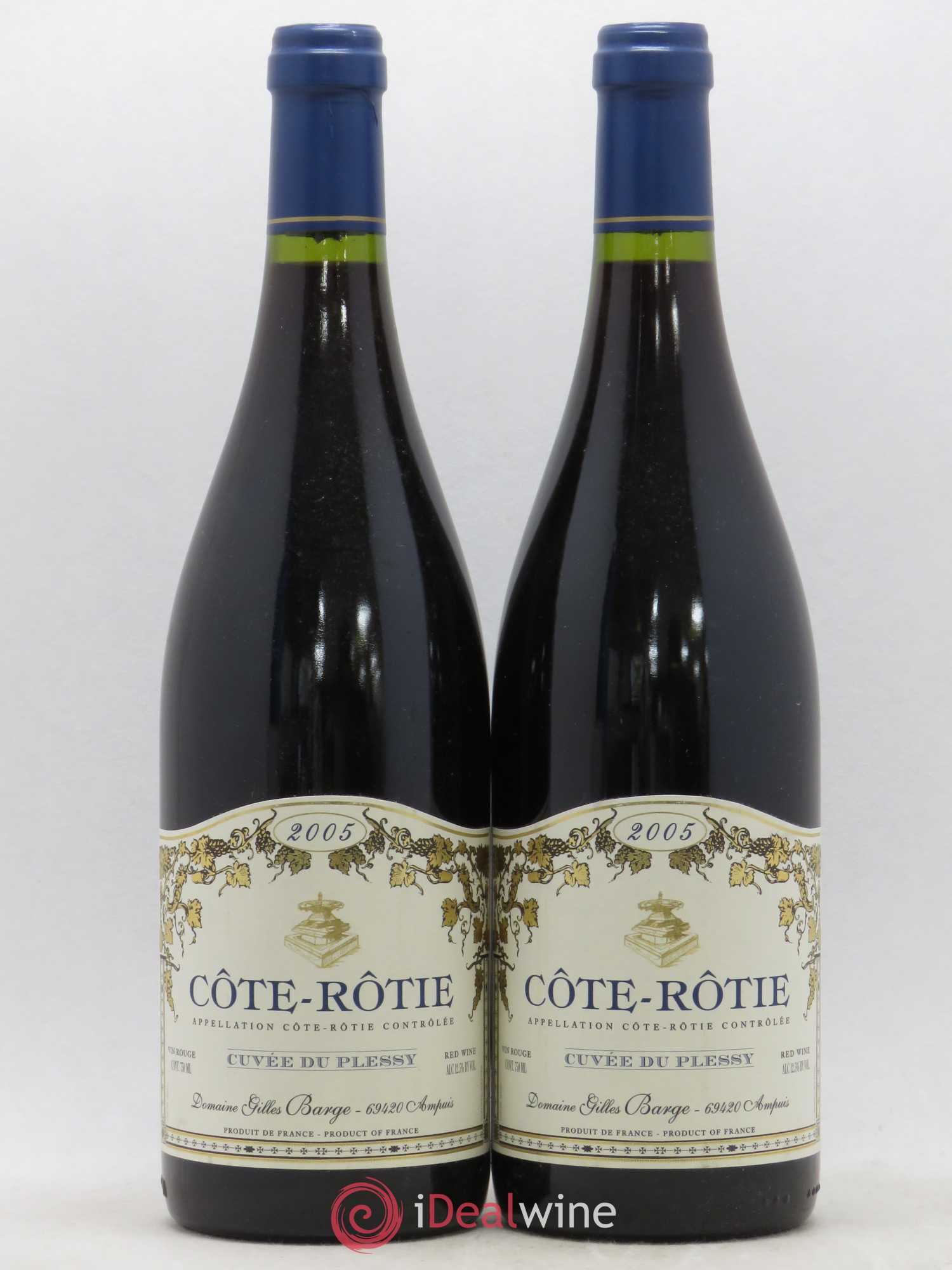 Côte-Rôtie Cuvée du Plessis Côte Blonde Gilles Barge 2005 - Posten von 2 Flaschen - 0