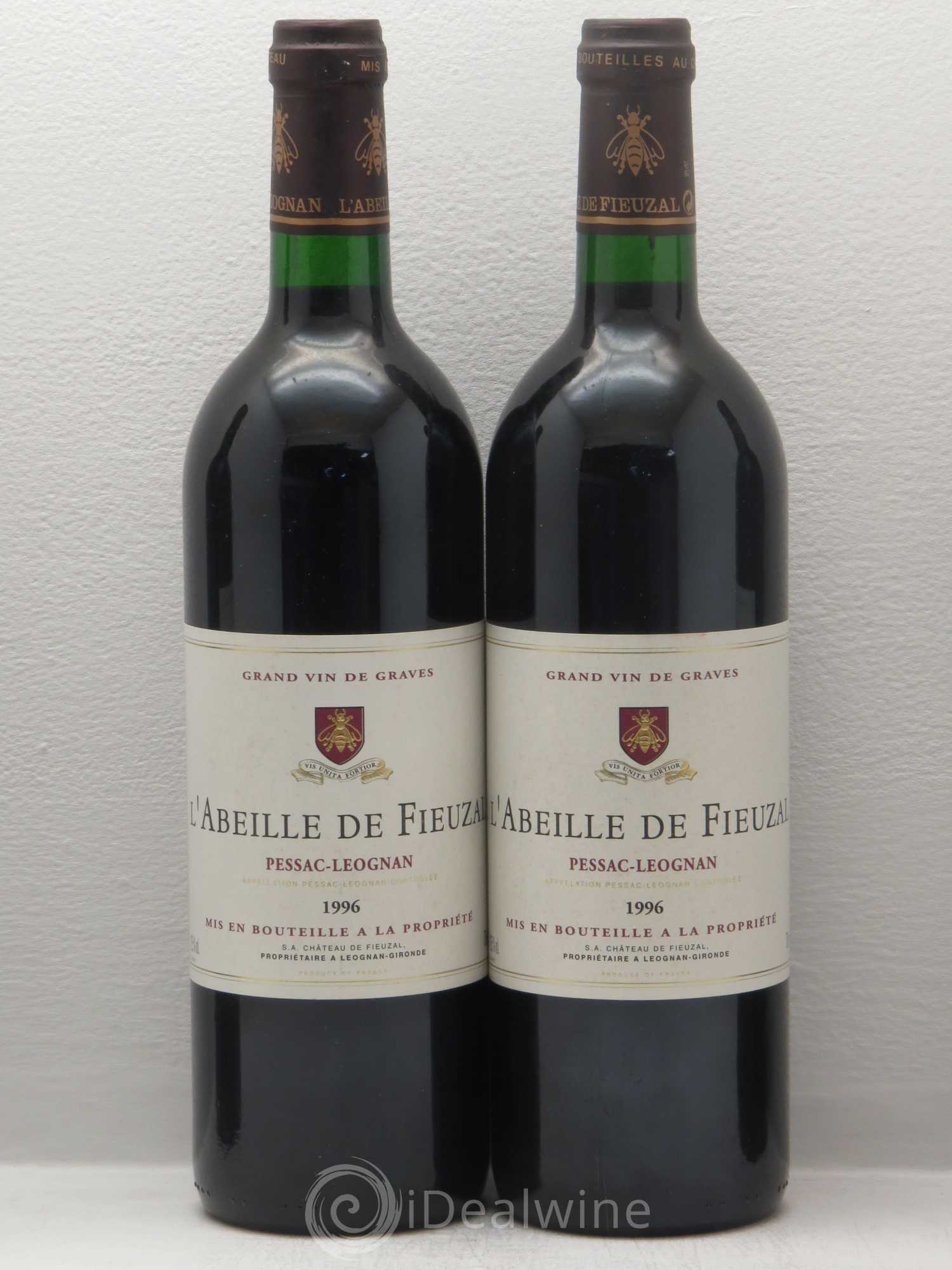 Abeille de Fieuzal 1996 - Lot de 4 bouteilles - 1