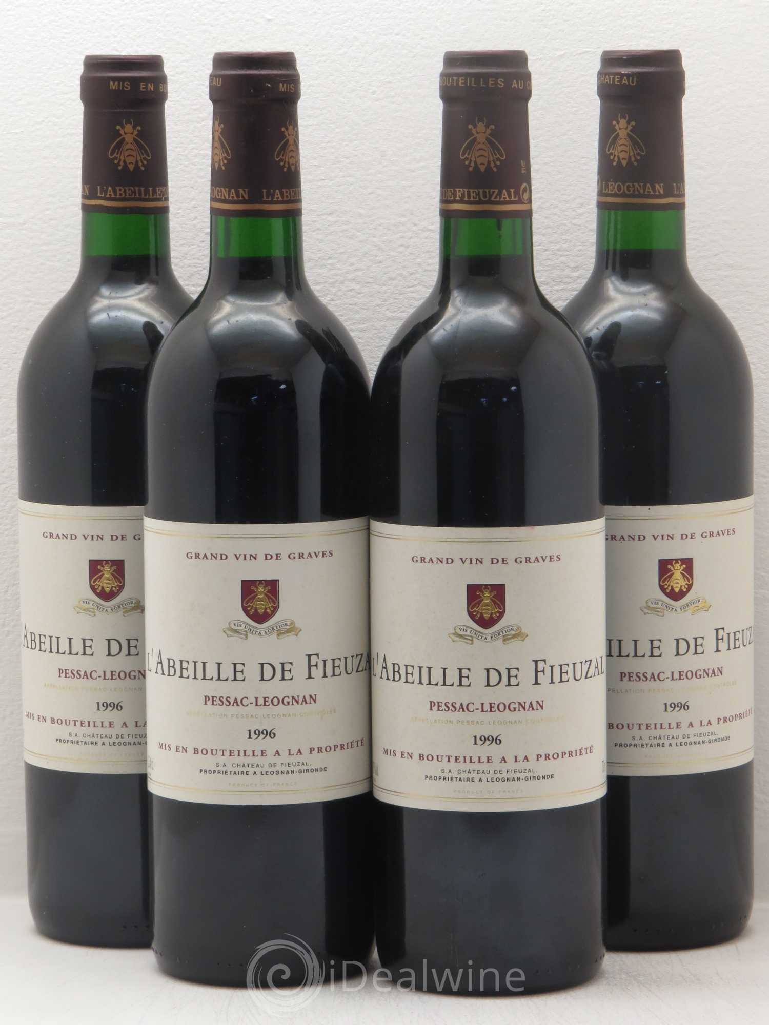 Abeille de Fieuzal 1996 - Lot de 4 bouteilles - 0