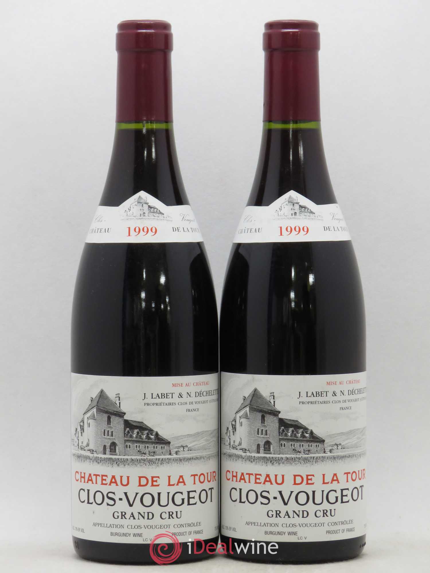 Clos de Vougeot Grand Cru Château de La Tour 1999 - Lot de 2 bouteilles - 0