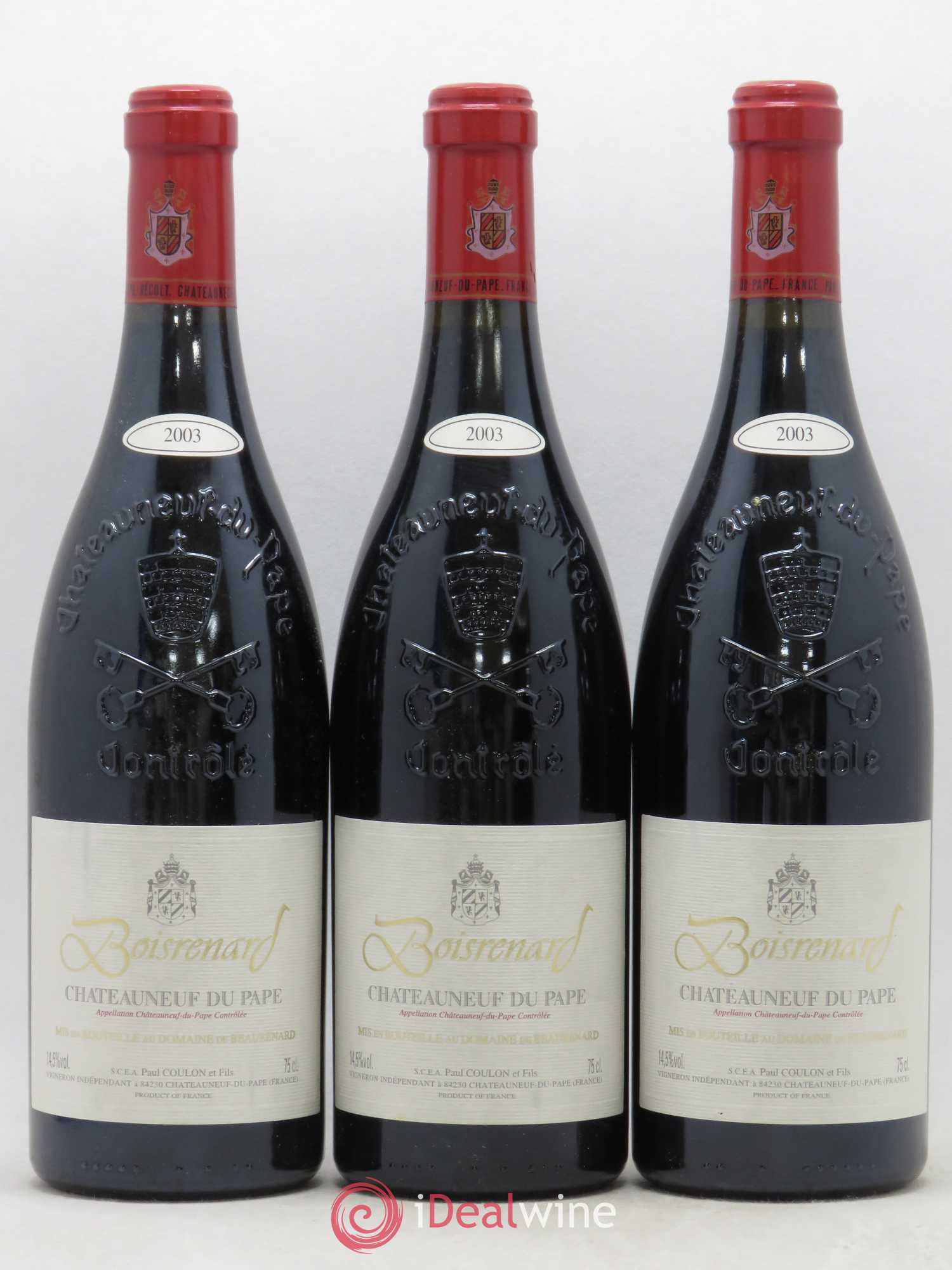 Châteauneuf-du-Pape Cuvée Boisrenard Beaurenard (Domaine de) 2003 - Lot de 3 bouteilles - 0