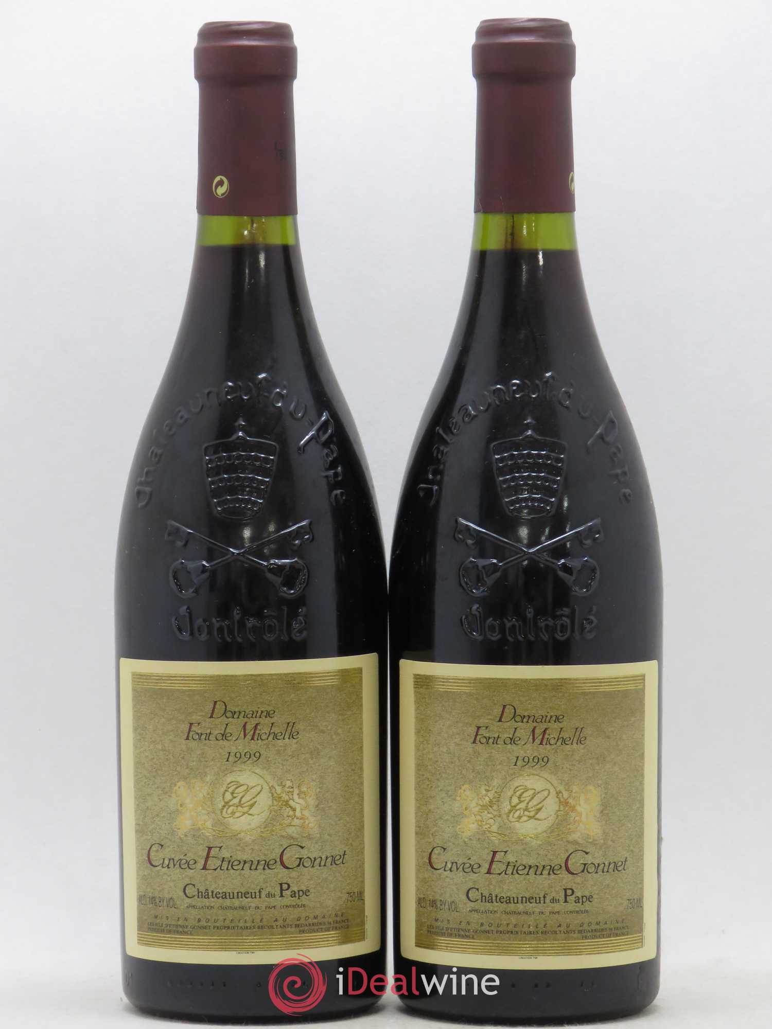 Châteauneuf-du-Pape Domaine Font de Michelle Cuvée Etienne Gonnet Famille Gonnet 1999 - Lot de 2 bouteilles - 0
