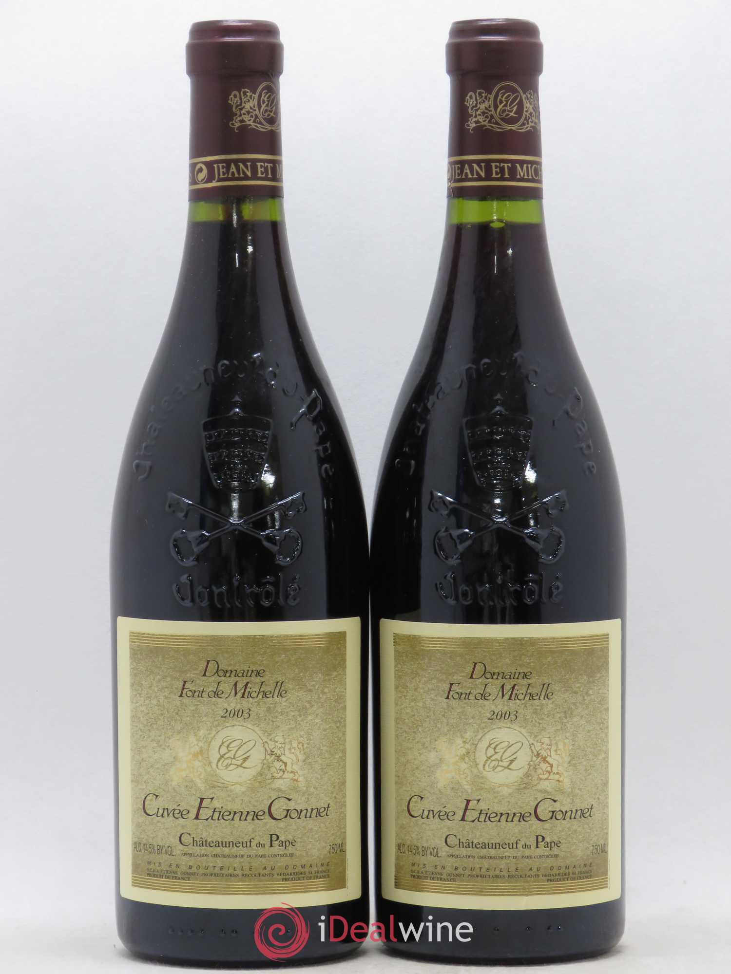 Châteauneuf-du-Pape Domaine Font de Michelle Cuvée Etienne Gonnet Famille Gonnet 2003 - Lot de 2 bouteilles - 0