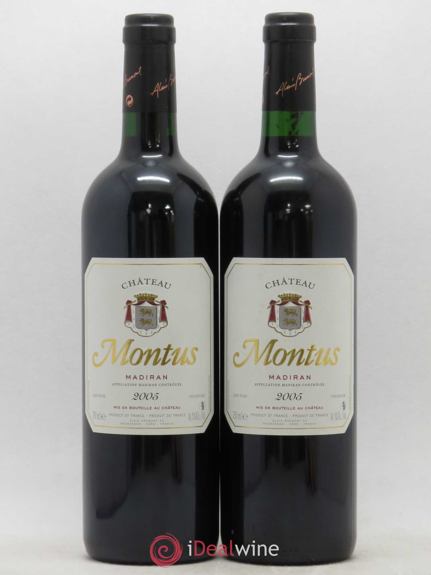 Madiran Château Montus Alain Brumont 2005 - Lot de 2 bouteilles - 0