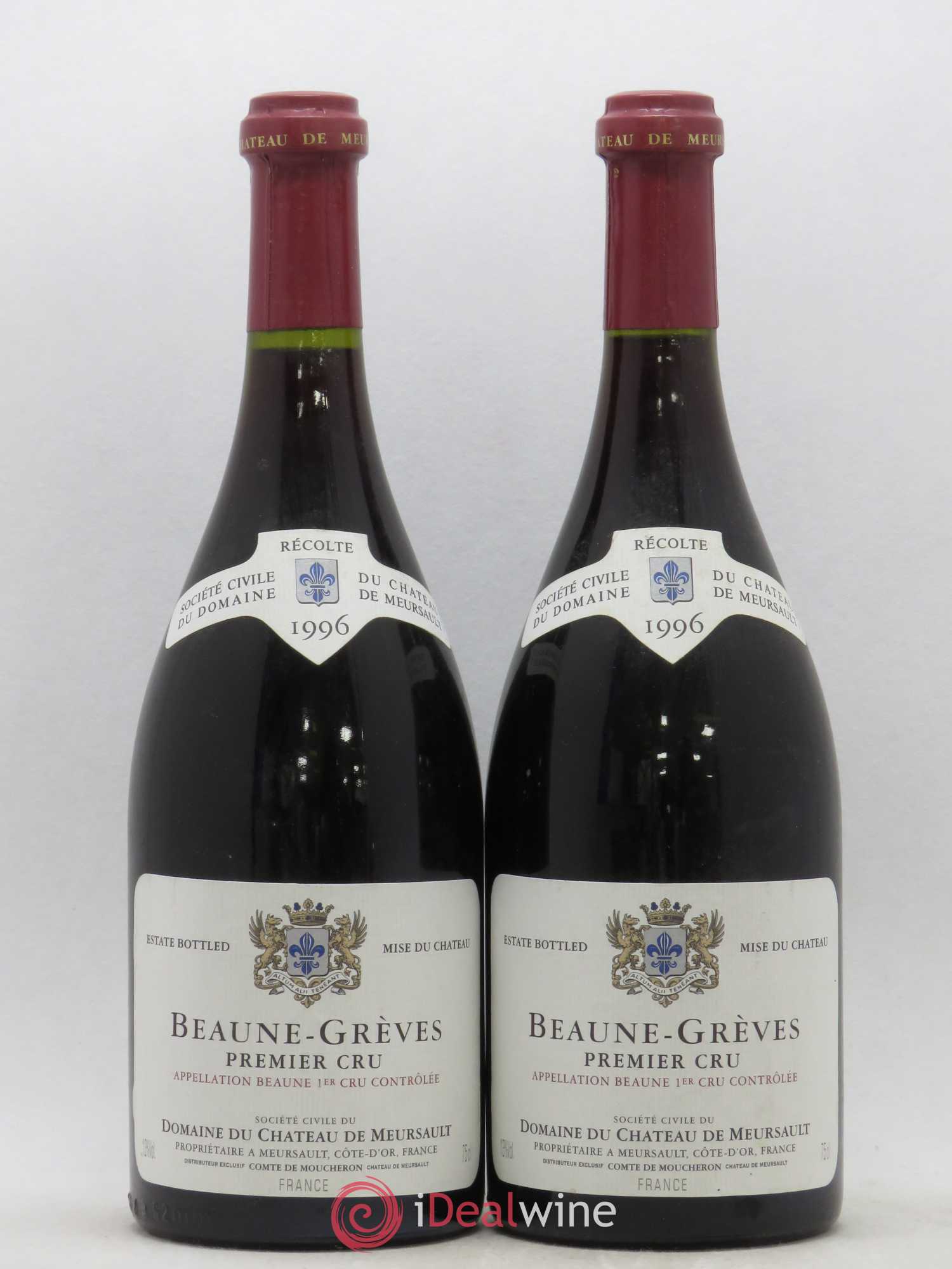 Beaune 1er Cru Grèves Château de Meursault 1996 - Posten von 2 Flaschen - 0