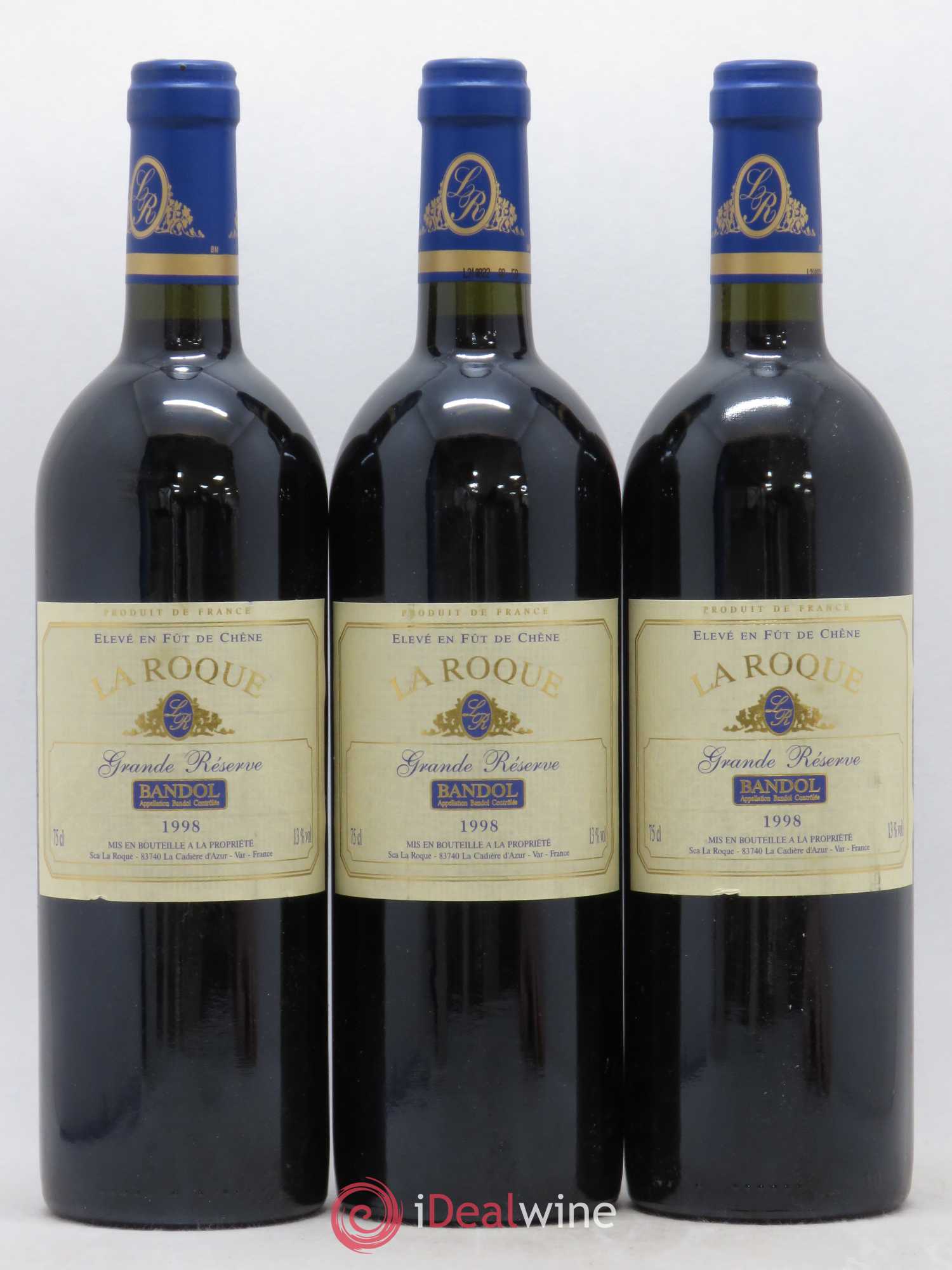 Bandol La Roque Grande Réserve (sans prix de réserve) 1998 - Posten von 3 Flaschen - 0