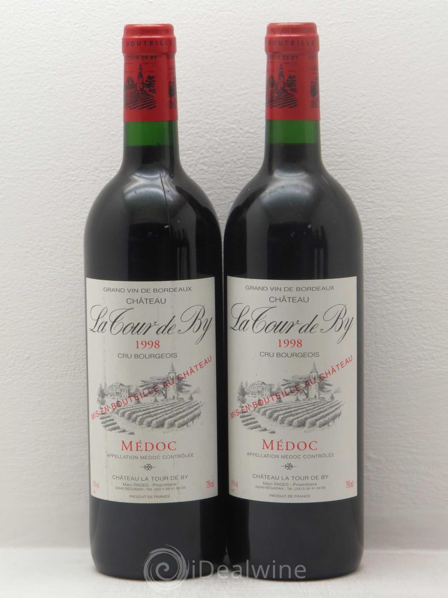 Château La Tour de By Cru Bourgeois (sans prix de reserve) 1998 - Lot de 5 bouteilles - 2