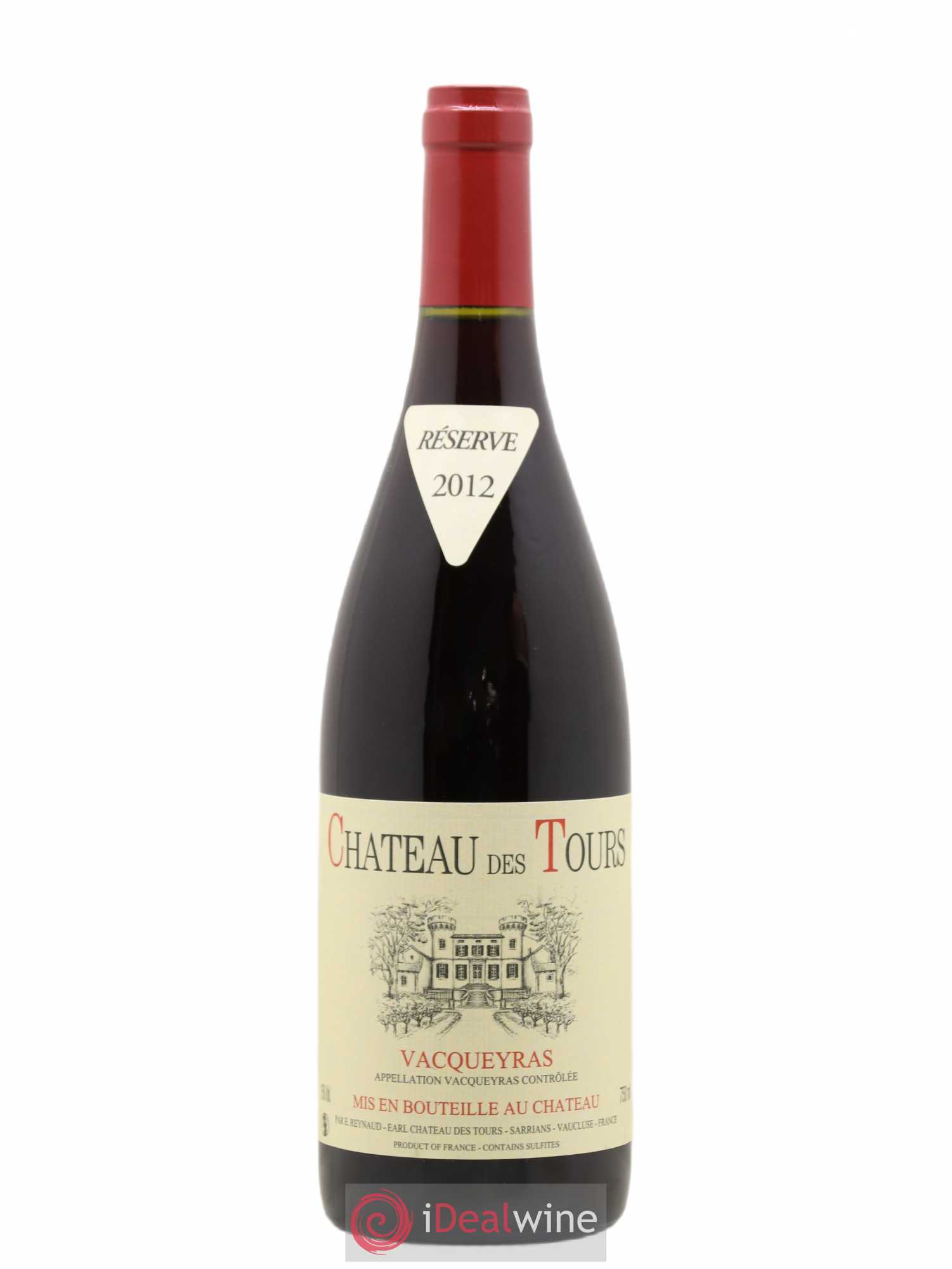 Vacqueyras Château des Tours Emmanuel Reynaud 2012 - Lot de 1 bouteille - 0