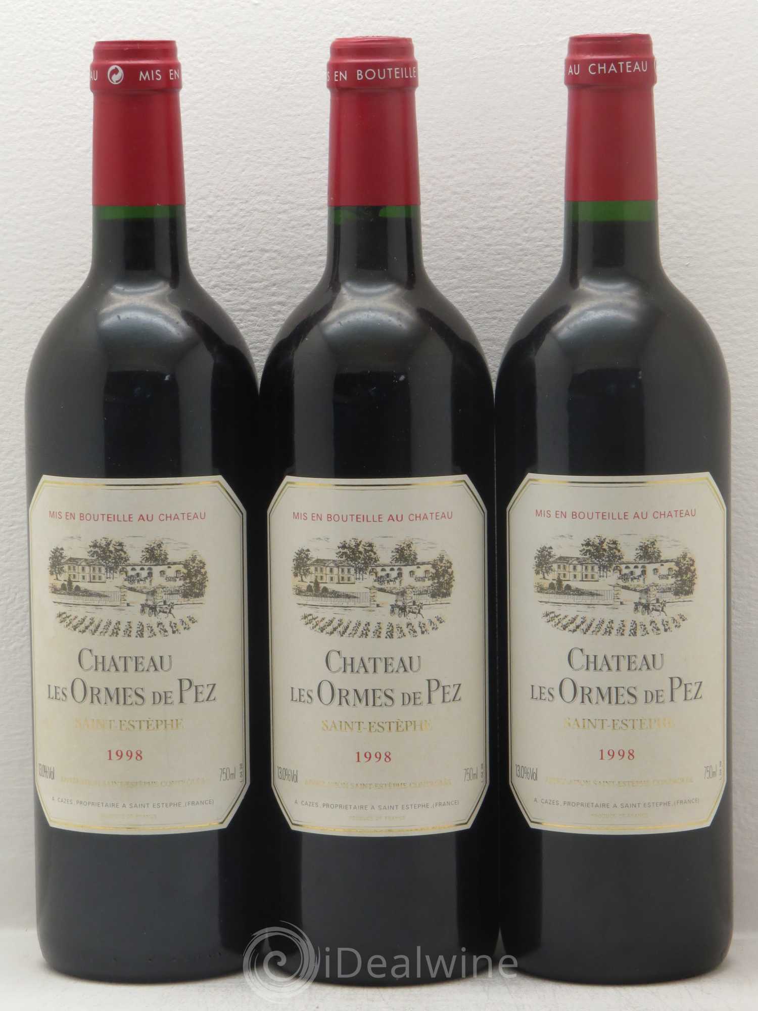 Château les Ormes de Pez 1998 - Lot de 3 bouteilles - 0