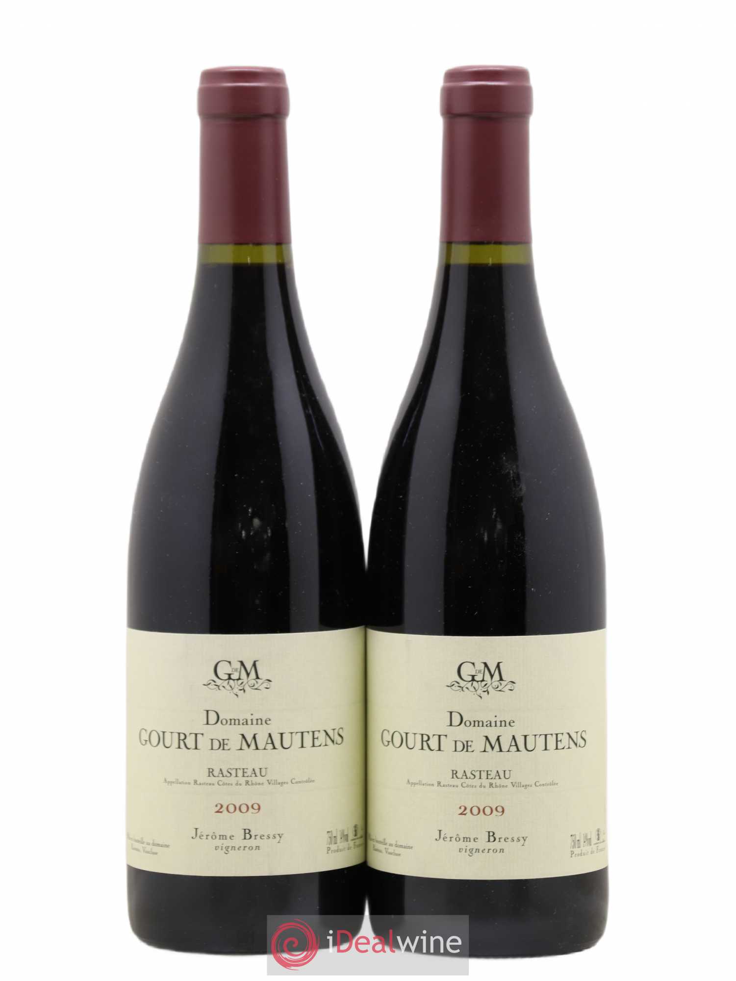 Rasteau Domaine Gourt de Mautens - Jérôme Bressy 2009 - Lot de 2 bouteilles - 0