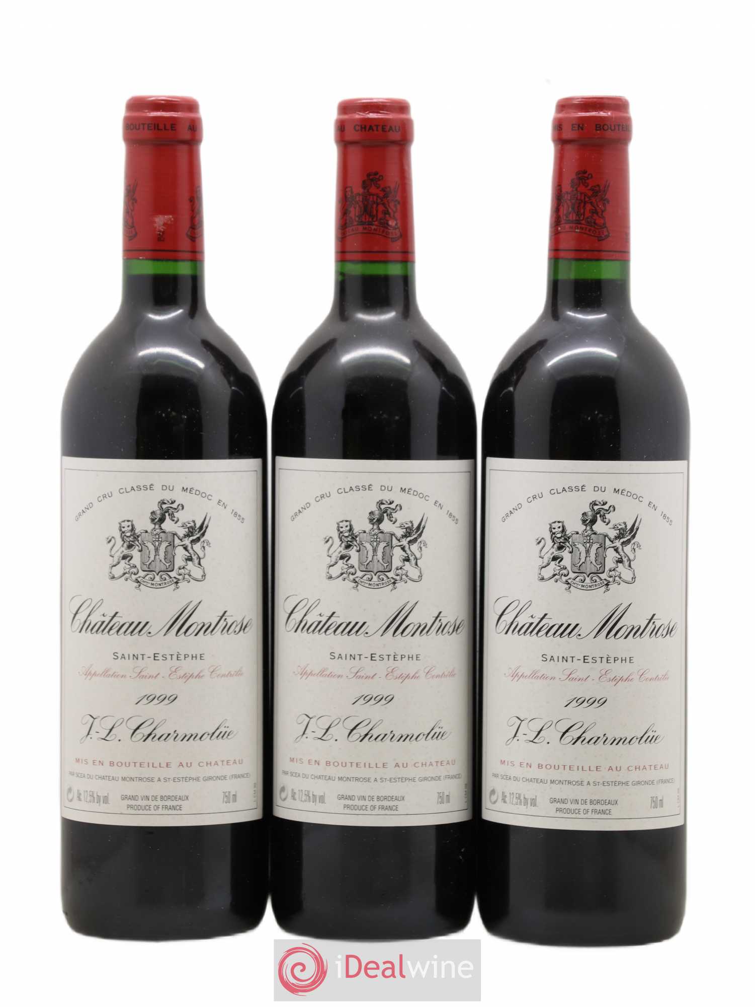 Château Montrose 2ème Grand Cru Classé 1999 - Lot de 3 bouteilles - 0