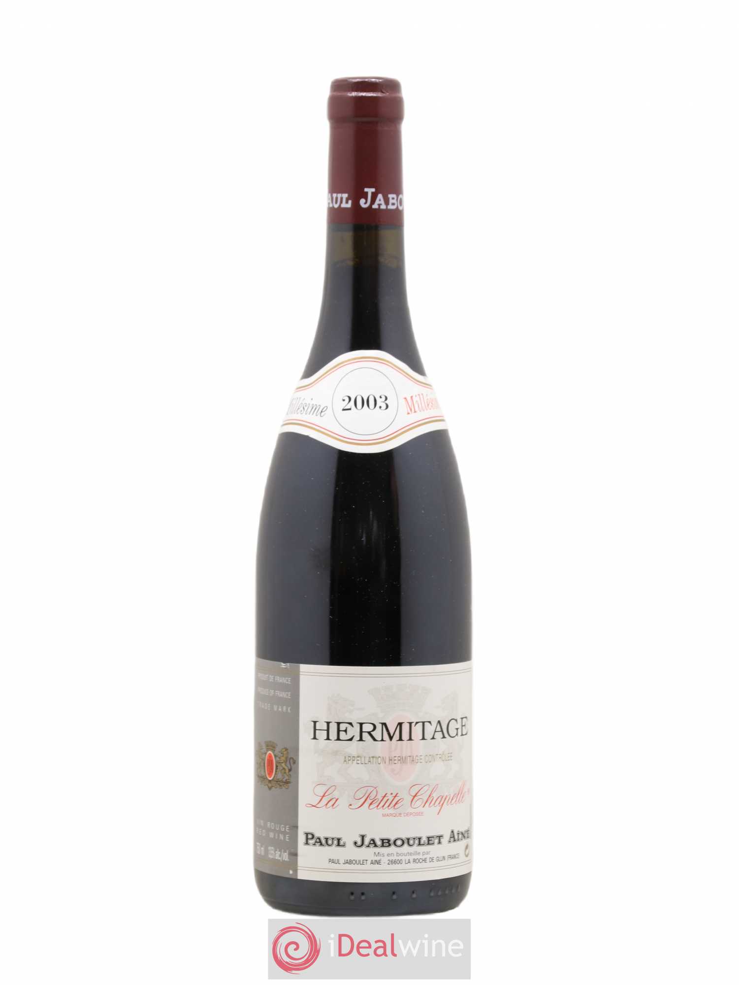 Hermitage La Petite Chapelle Paul Jaboulet Ainé 2003 - Lot de 1 bouteille - 0