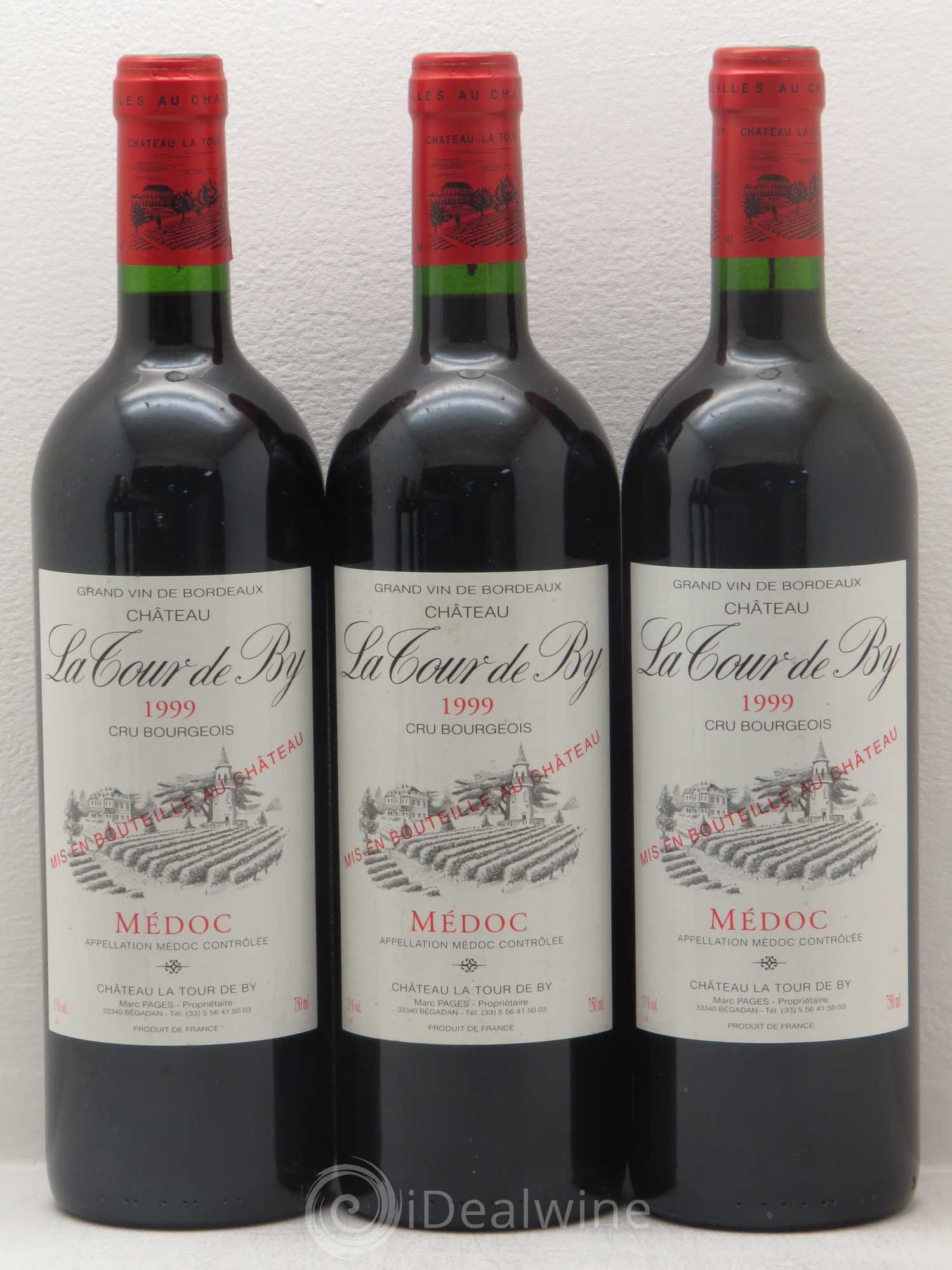 Château La Tour de By Cru Bourgeois (sans prix de reserve) 1999 - Lot de 6 bouteilles - 1