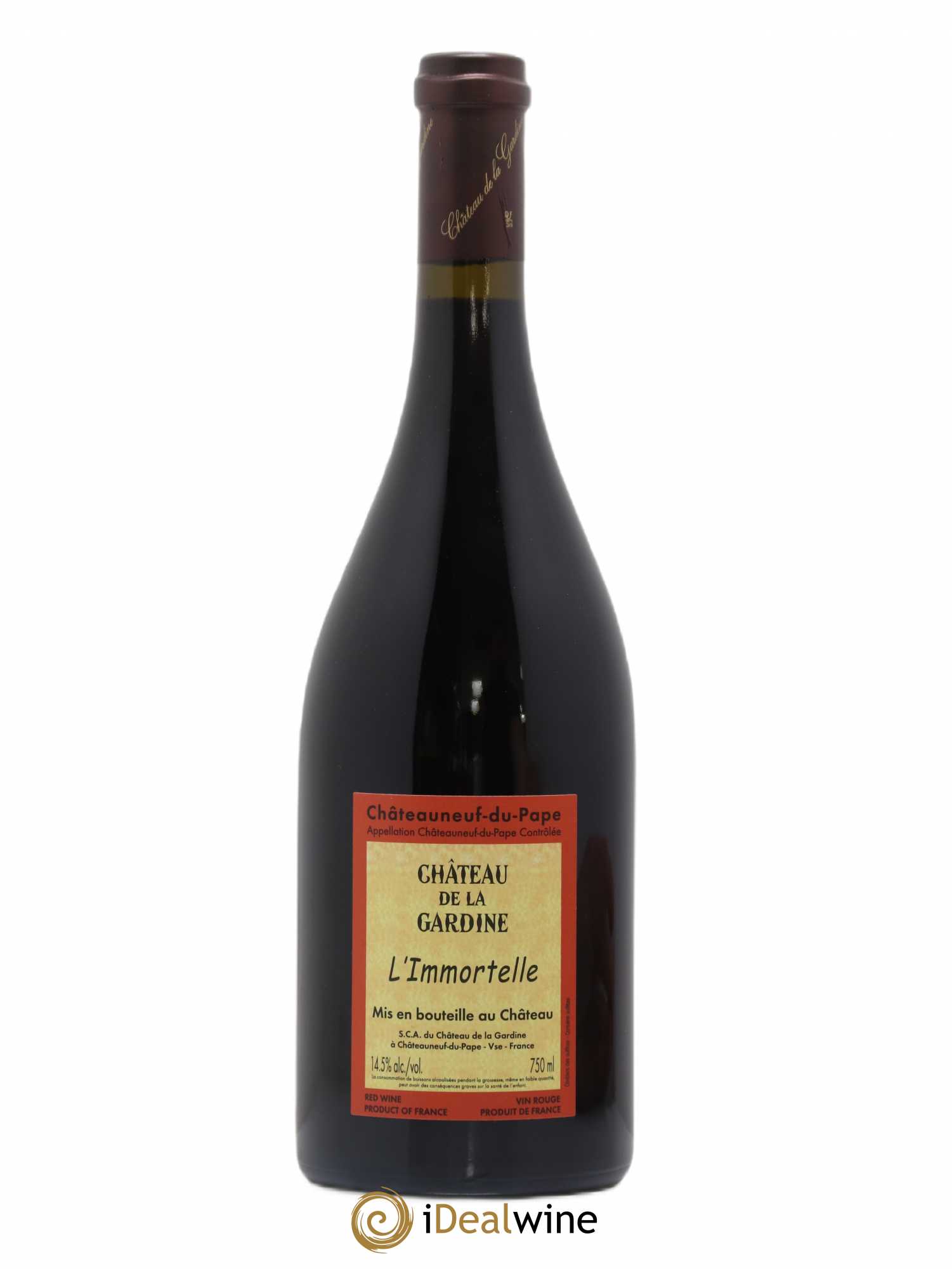 Châteauneuf-du-Pape Château de La Gardine L'Immortelle Famille Brunel 2007 - Lot de 1 bouteille - 1