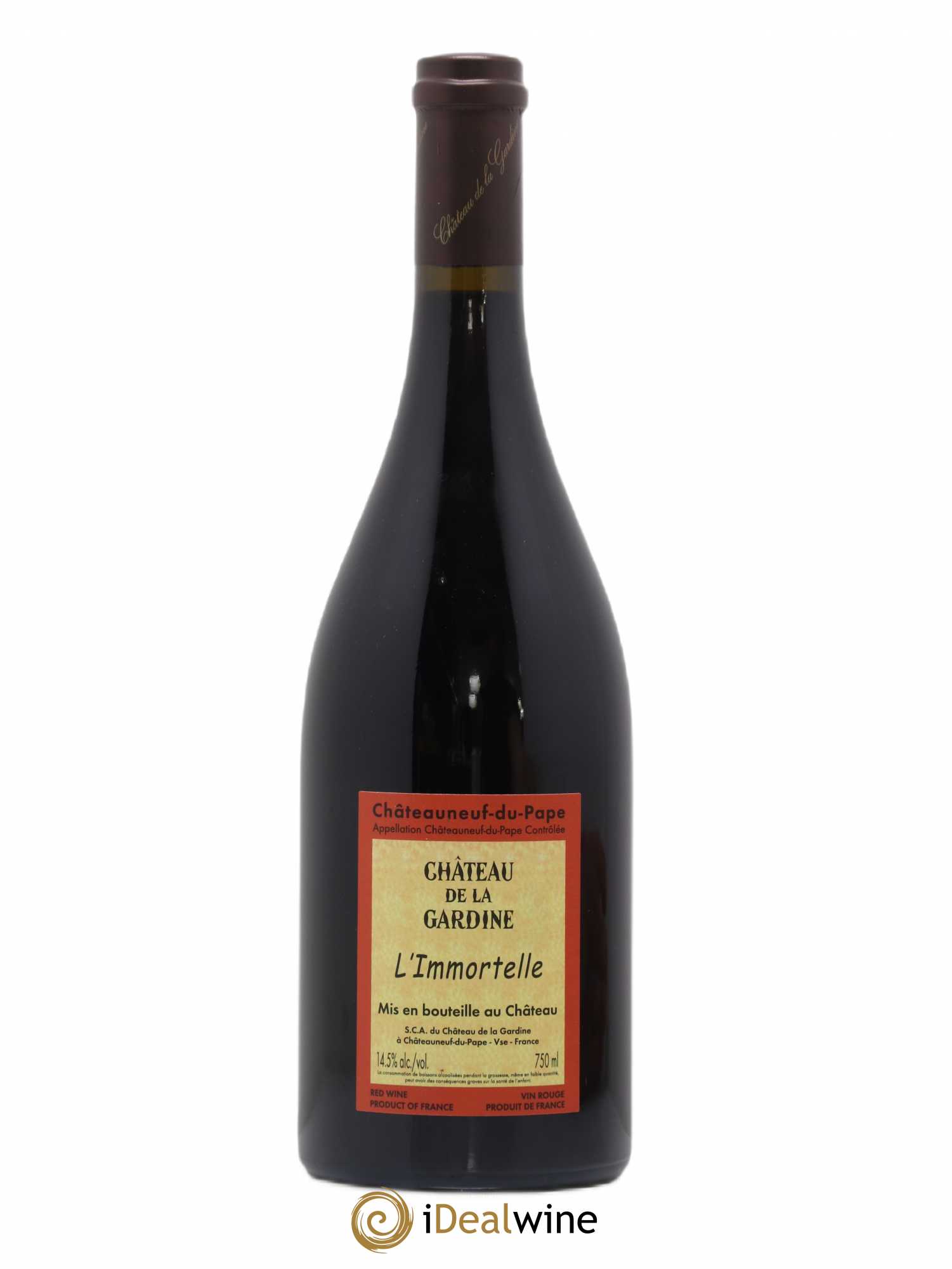 Châteauneuf-du-Pape Château de La Gardine L'Immortelle Famille Brunel 2009 - Lot de 1 bouteille - 1