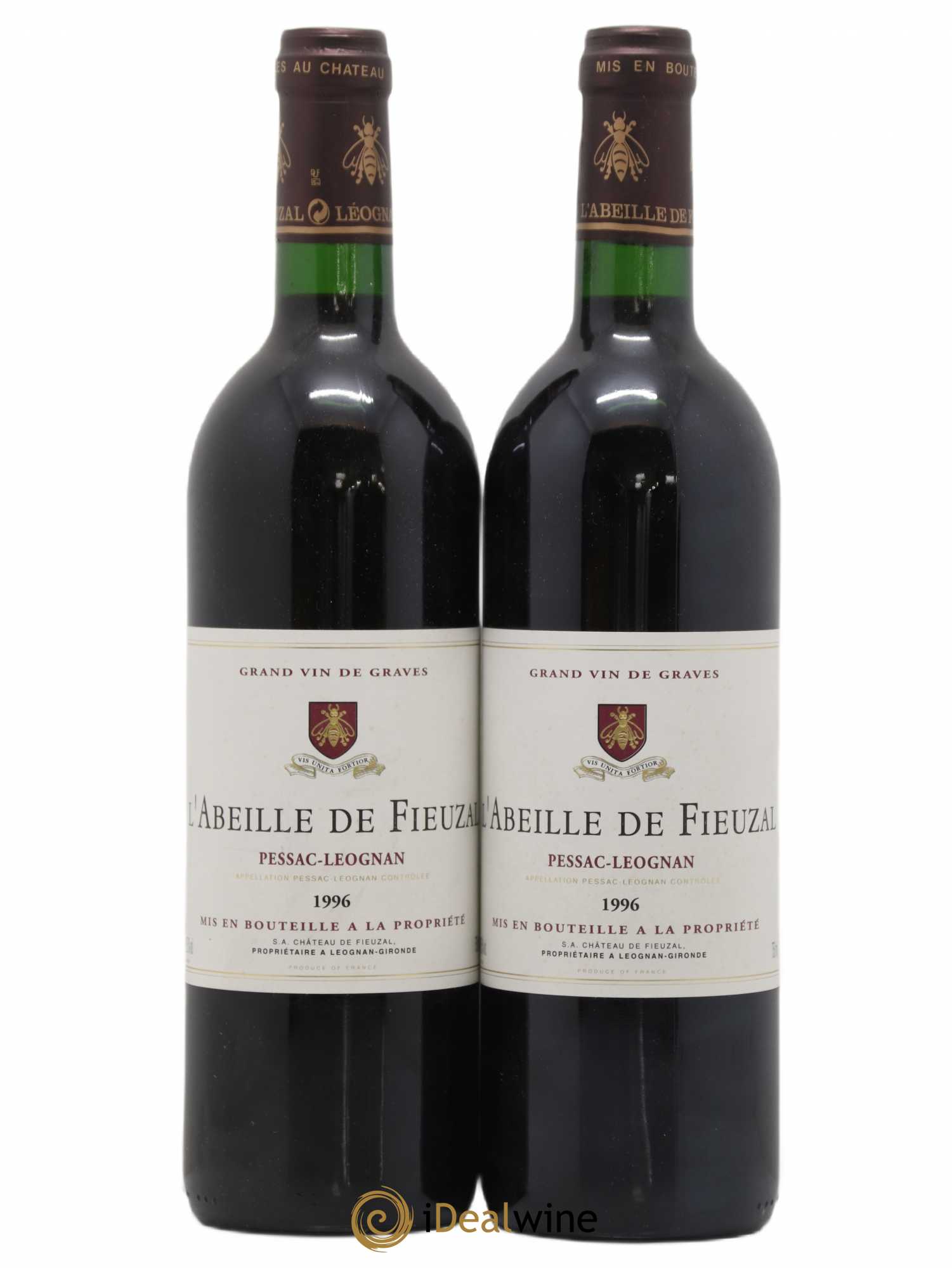 Abeille de Fieuzal (sans prix de réserve) 1996 - Lot de 2 bouteilles - 0