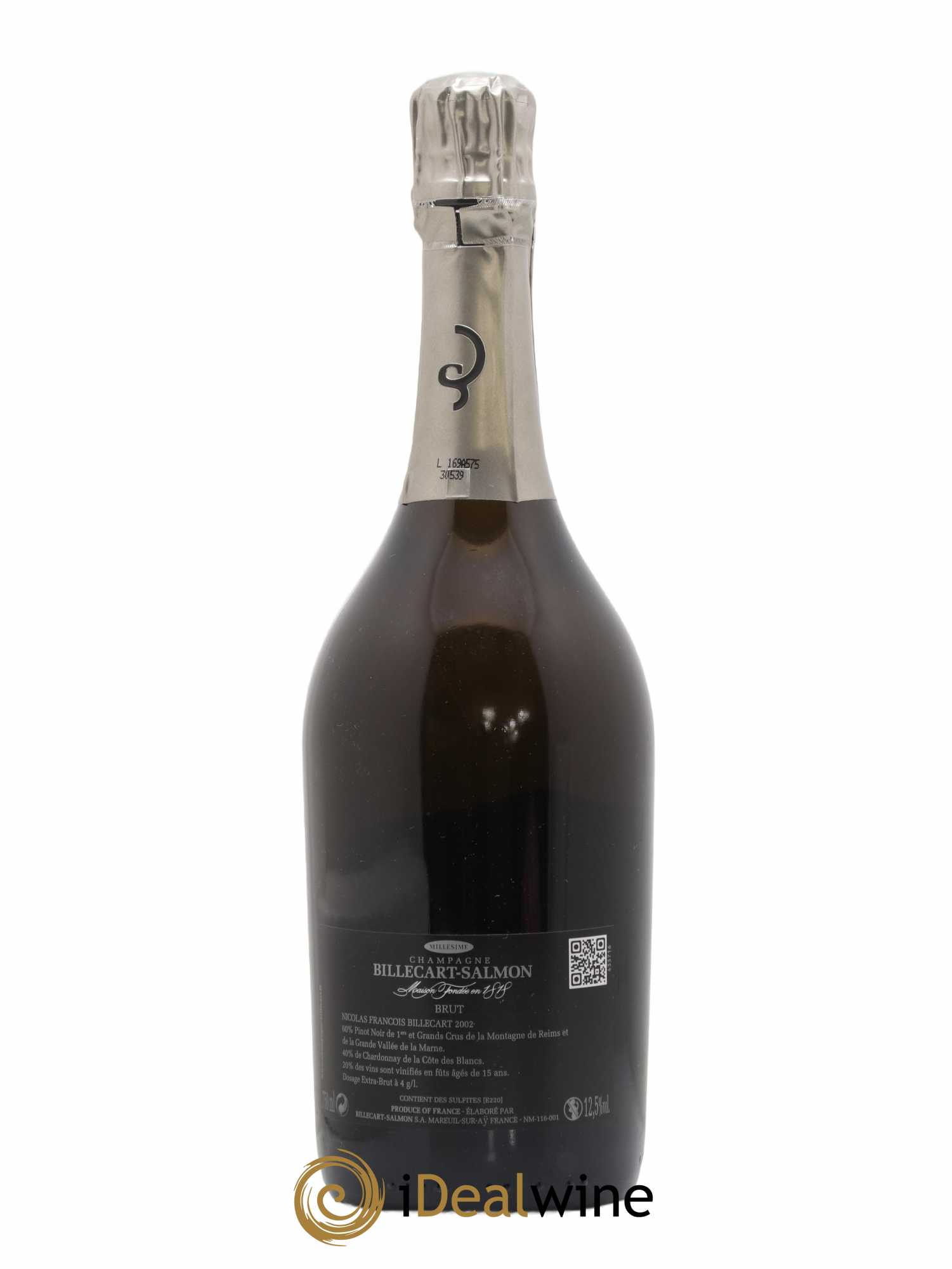 Brut Nicolas François Billecart Billecart-Salmon 2002 - Lot de 1 bouteille - 1