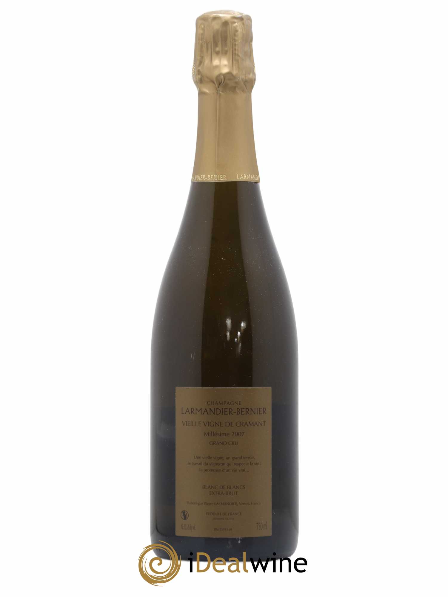 Vieille Vigne de Cramant Grand Cru Extra-Brut Larmandier-Bernier 2007 - Lot de 1 bouteille - 1