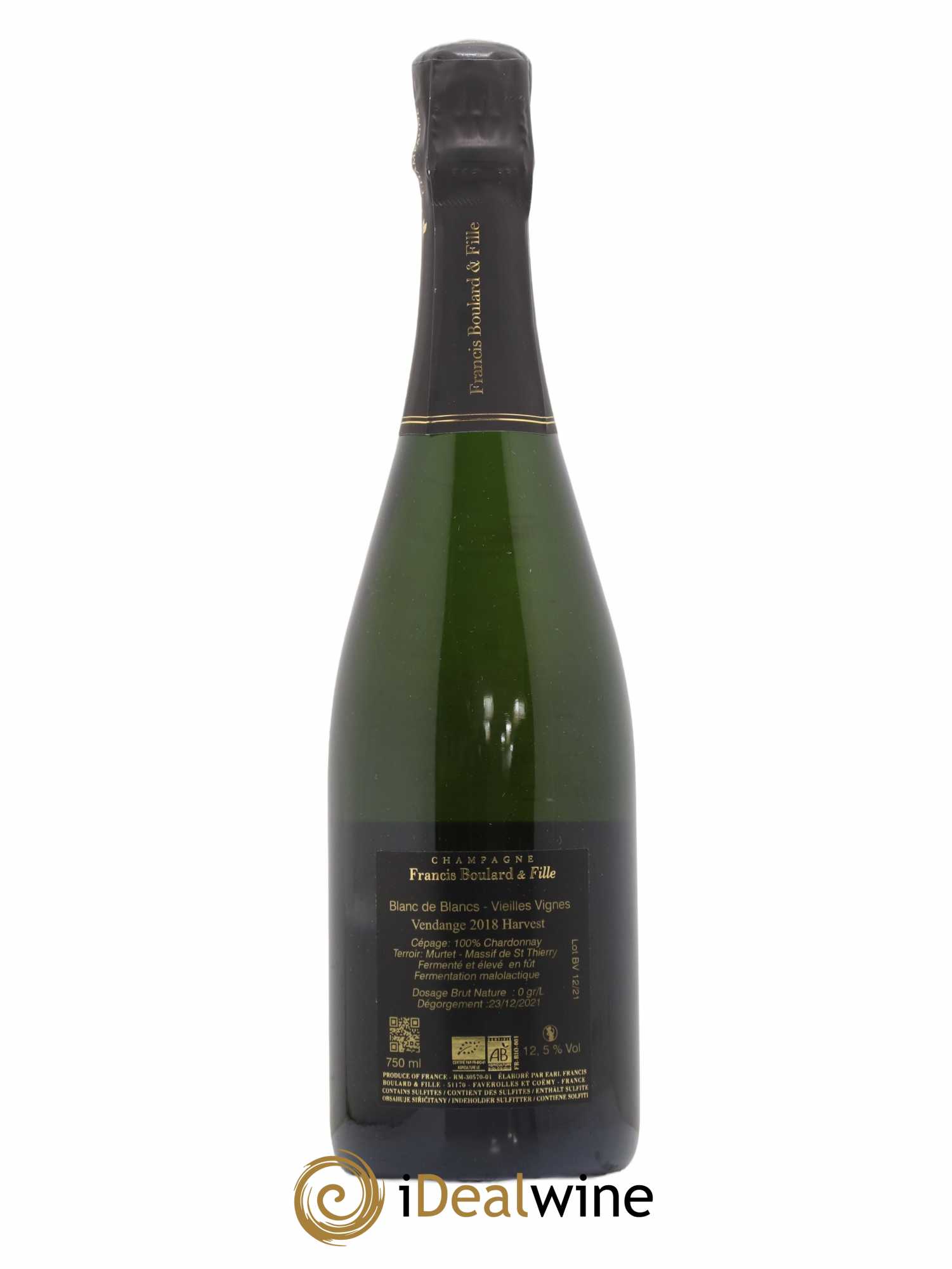Blanc de Blancs Vieilles Vignes Extra-Brut Francis Boulard 2018 - Lot of 1 bottle - 1
