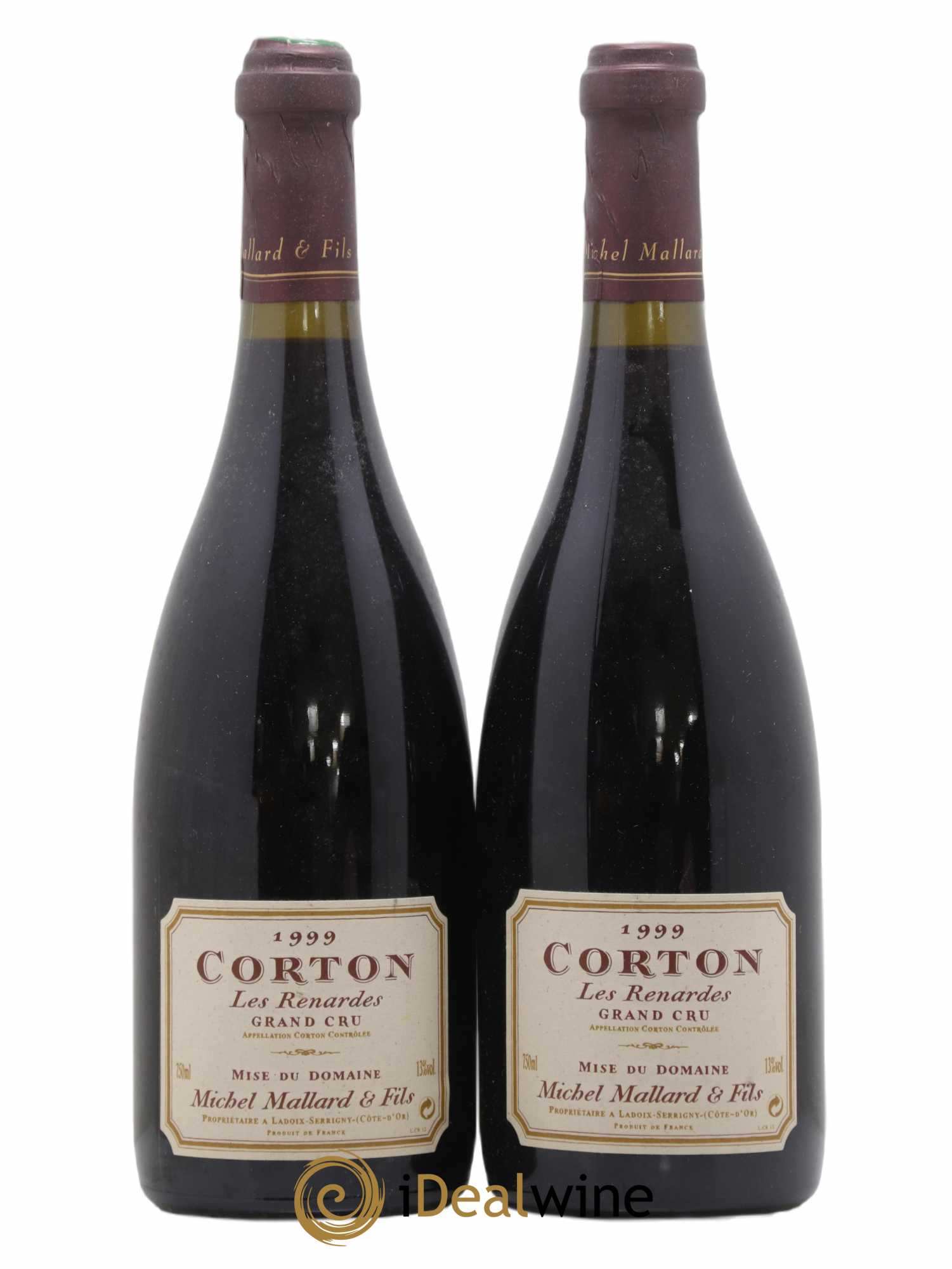 Corton Grand Cru Les Renardes Michel Mallard 1999 - Posten von 2 Flaschen - 0