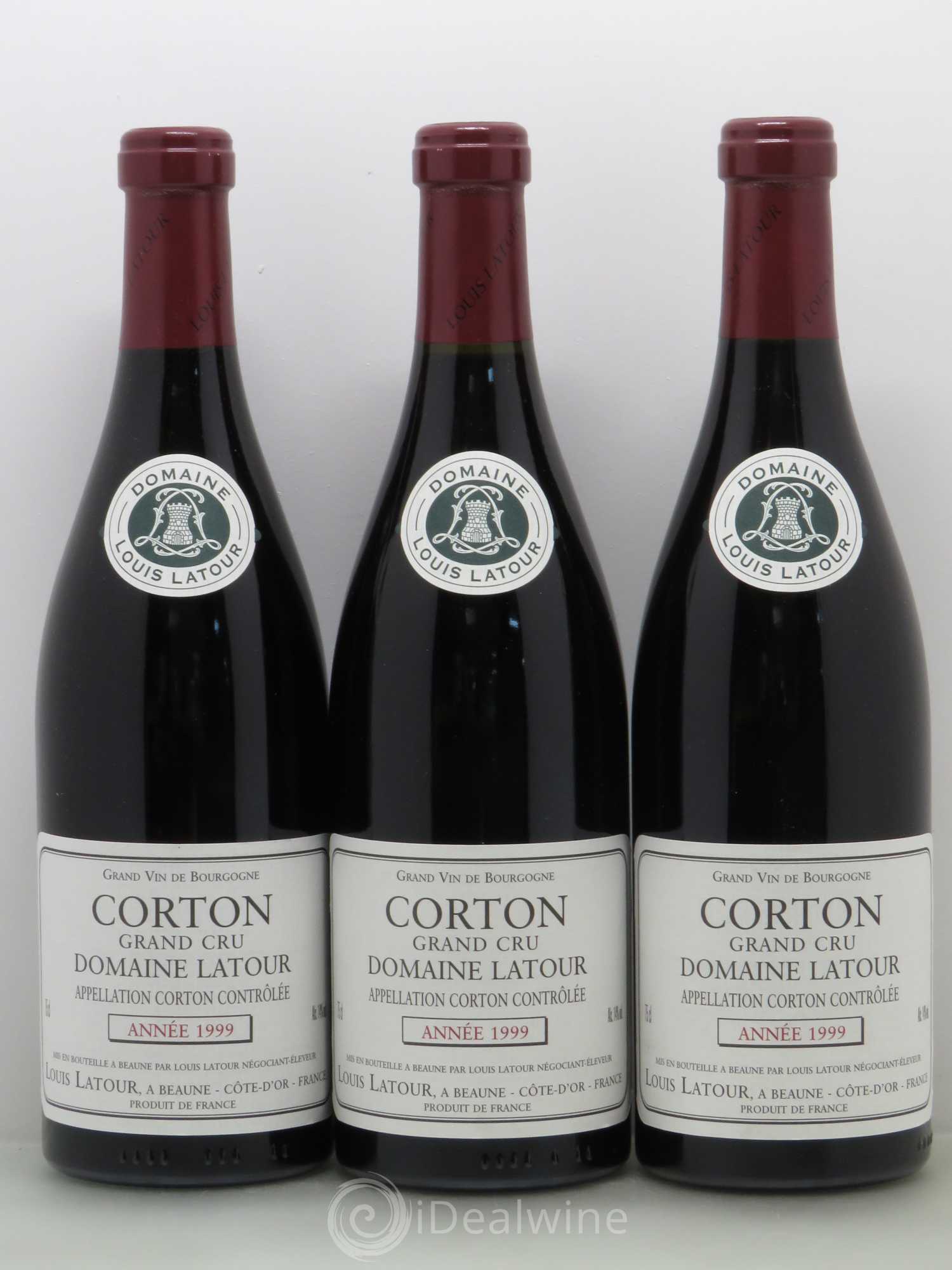 Corton Grand Cru Louis Latour 1999 - Lot de 3 bouteilles - 0