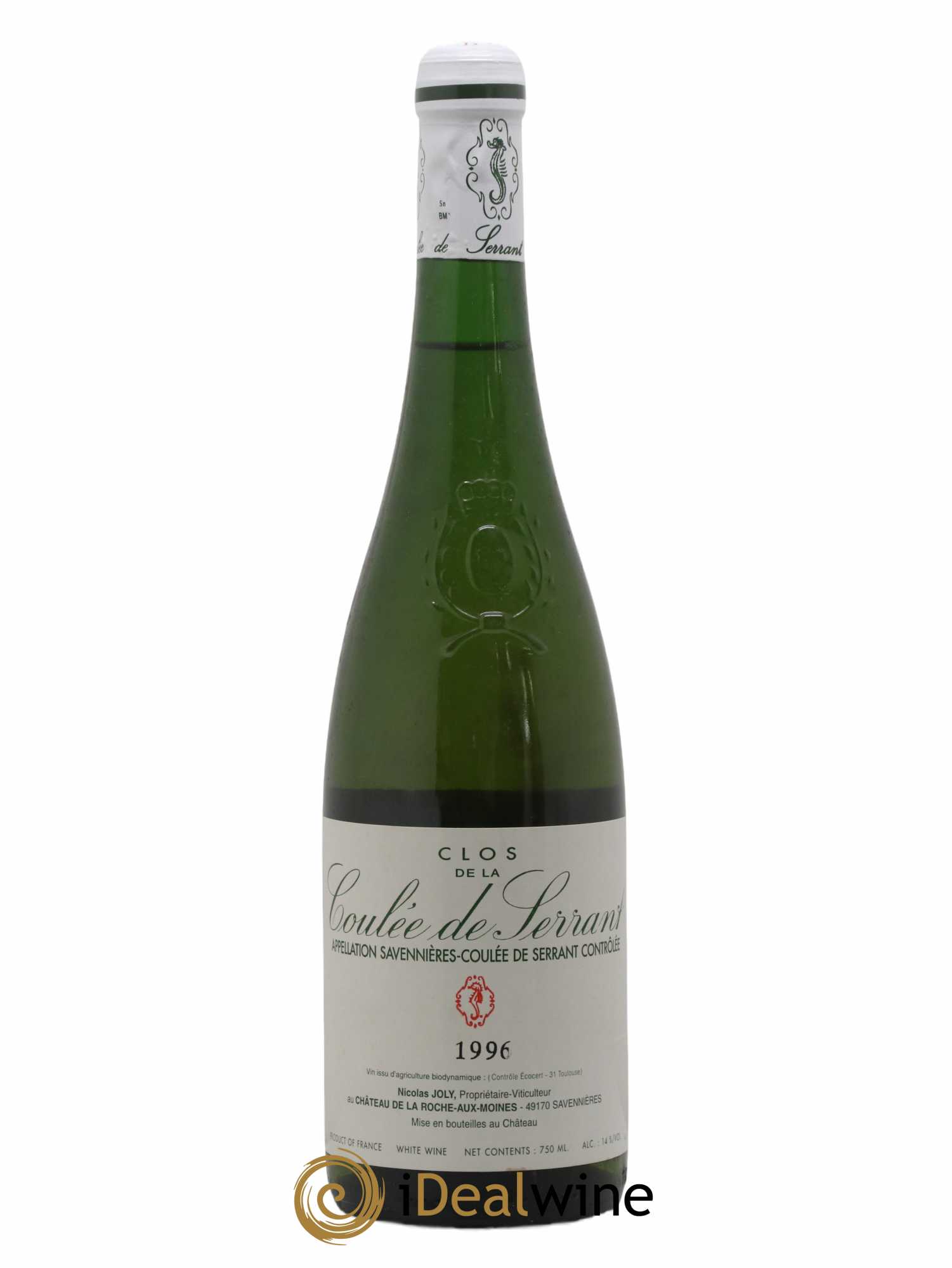 Savennières Clos de la Coulée de Serrant Vignobles de la Coulée de Serrant - Nicolas Joly 1996 - Lot de 1 bouteille - 0