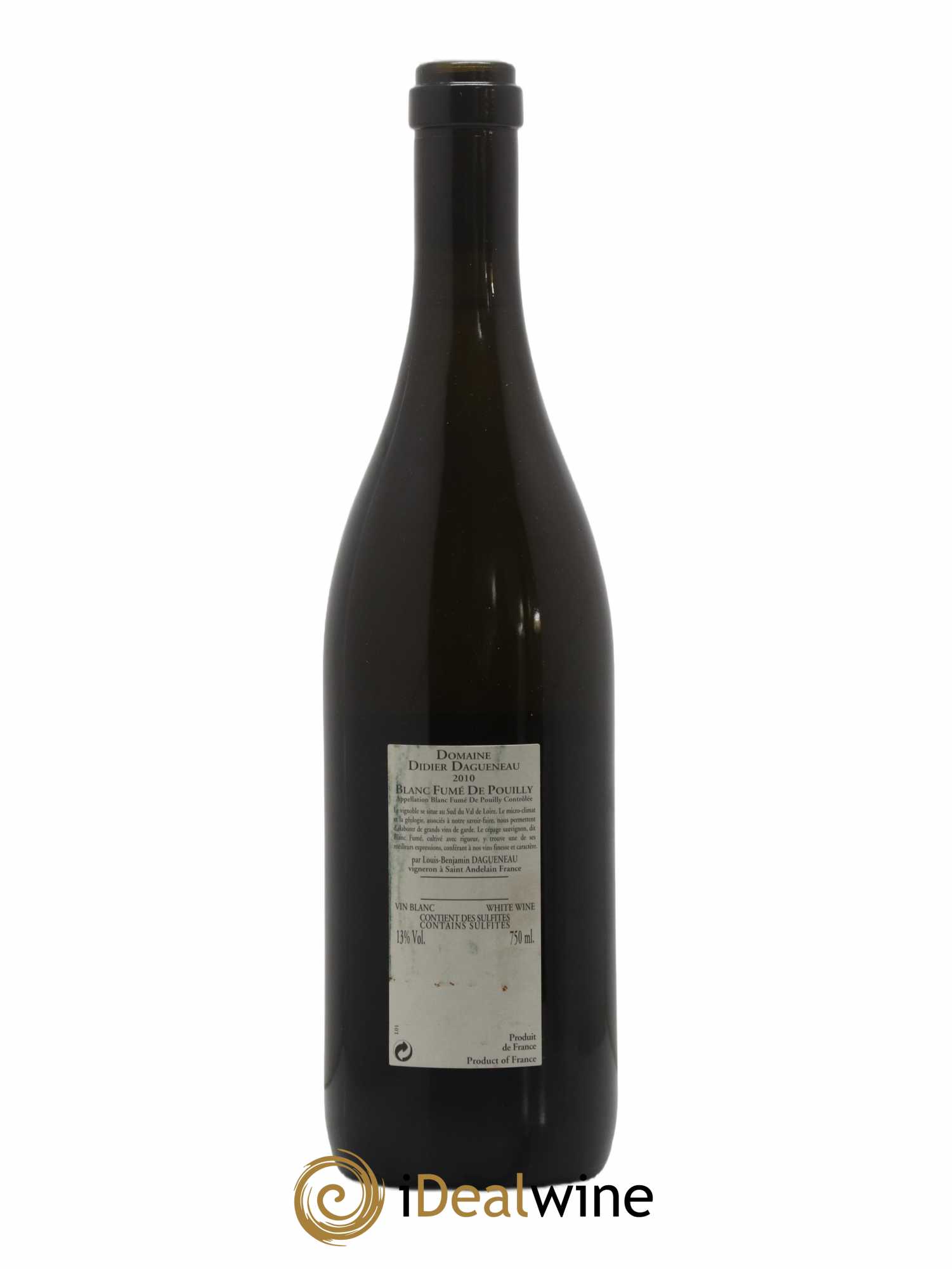 Vin de France (anciennement Pouilly-Fumé) Buisson Renard Dagueneau (Domaine Didier - Louis-Benjamin) 2010 - Lot de 1 bouteille - 1