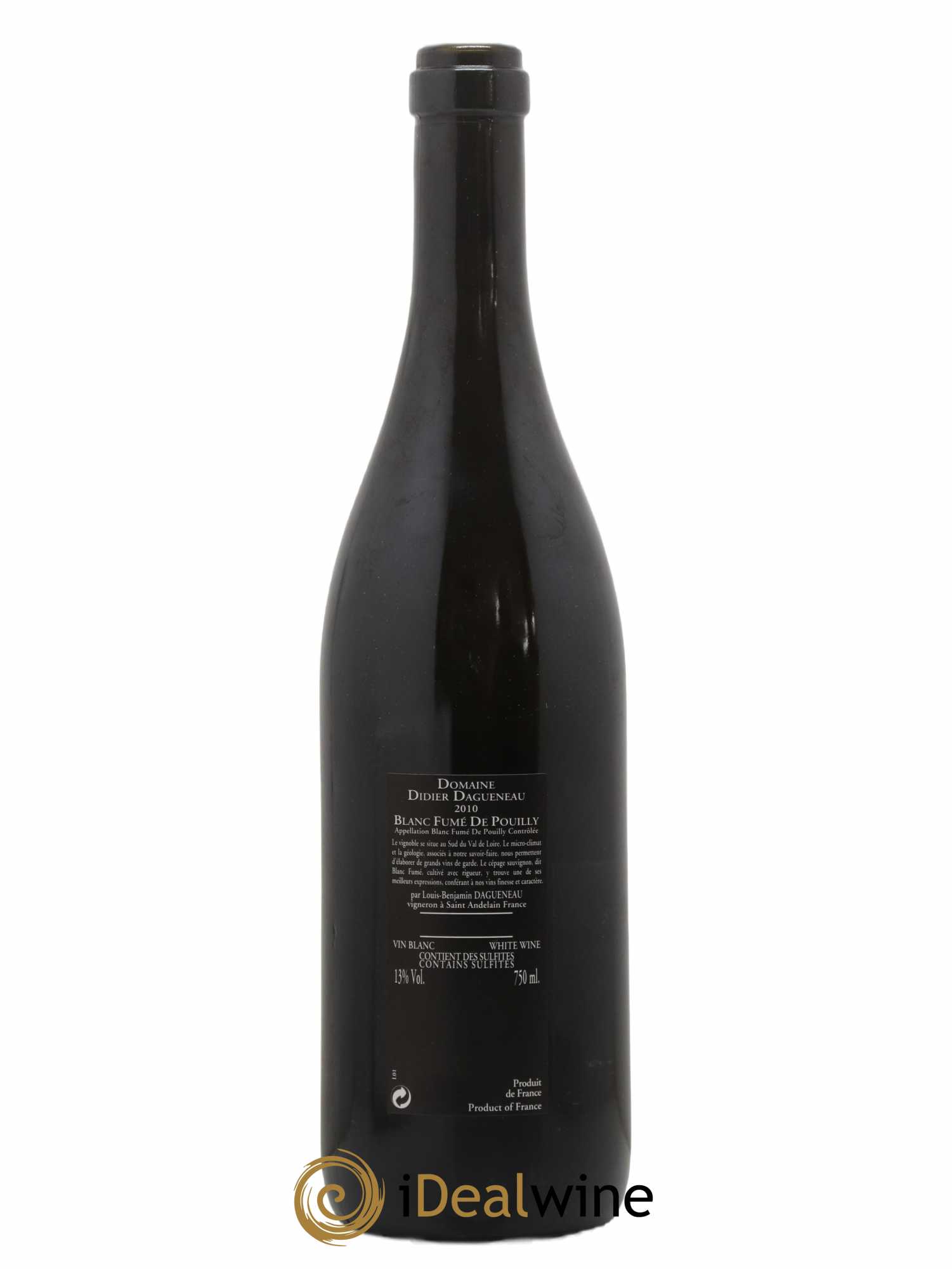 Vin de France (anciennement Pouilly-Fumé) Silex Dagueneau (Domaine Didier - Louis-Benjamin) 2010 - Lot de 1 bouteille - 1