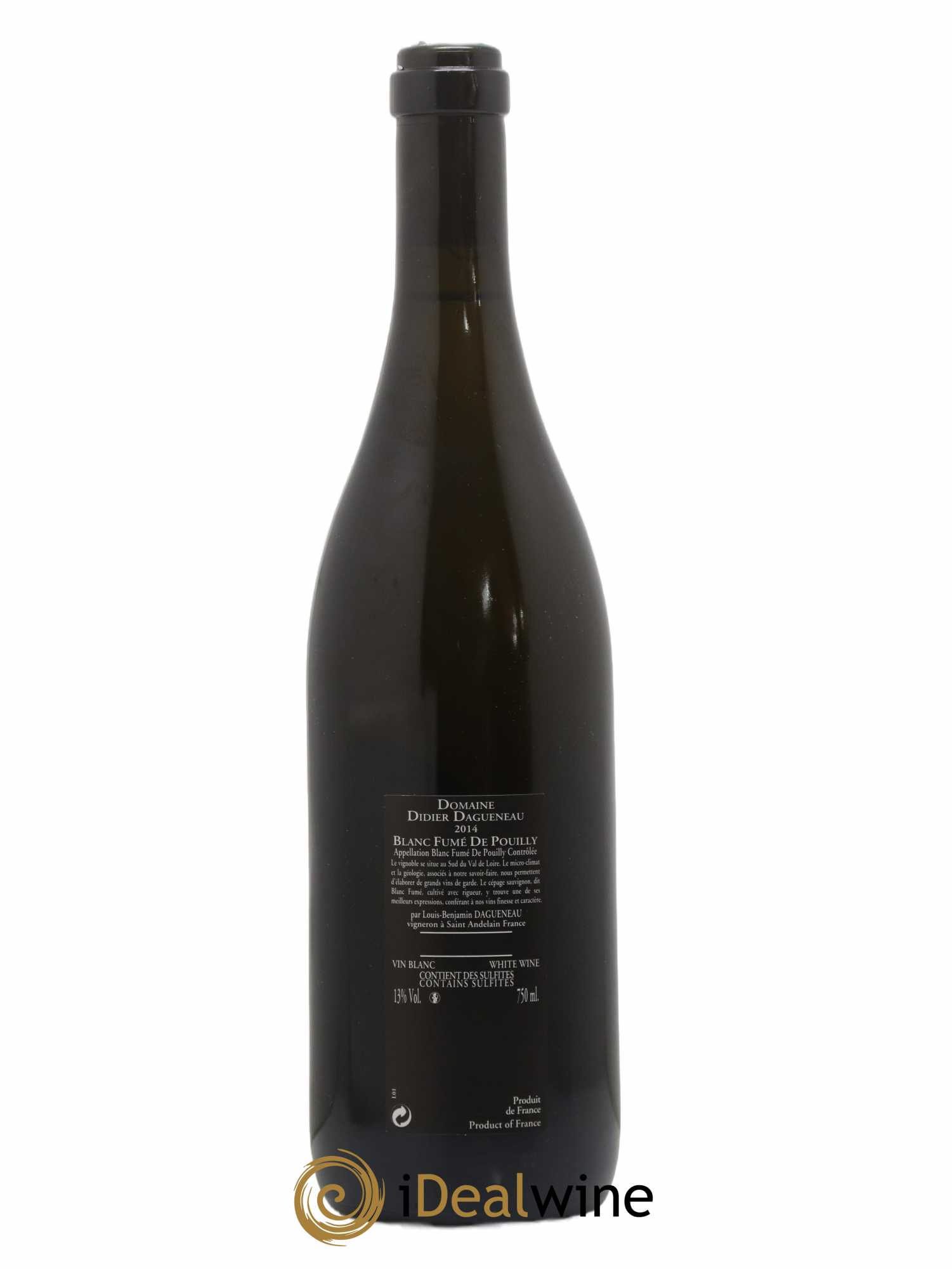 Vin de France (anciennement Pouilly-Fumé) Silex Dagueneau (Domaine Didier - Louis-Benjamin) 2014 - Lot de 1 bouteille - 1