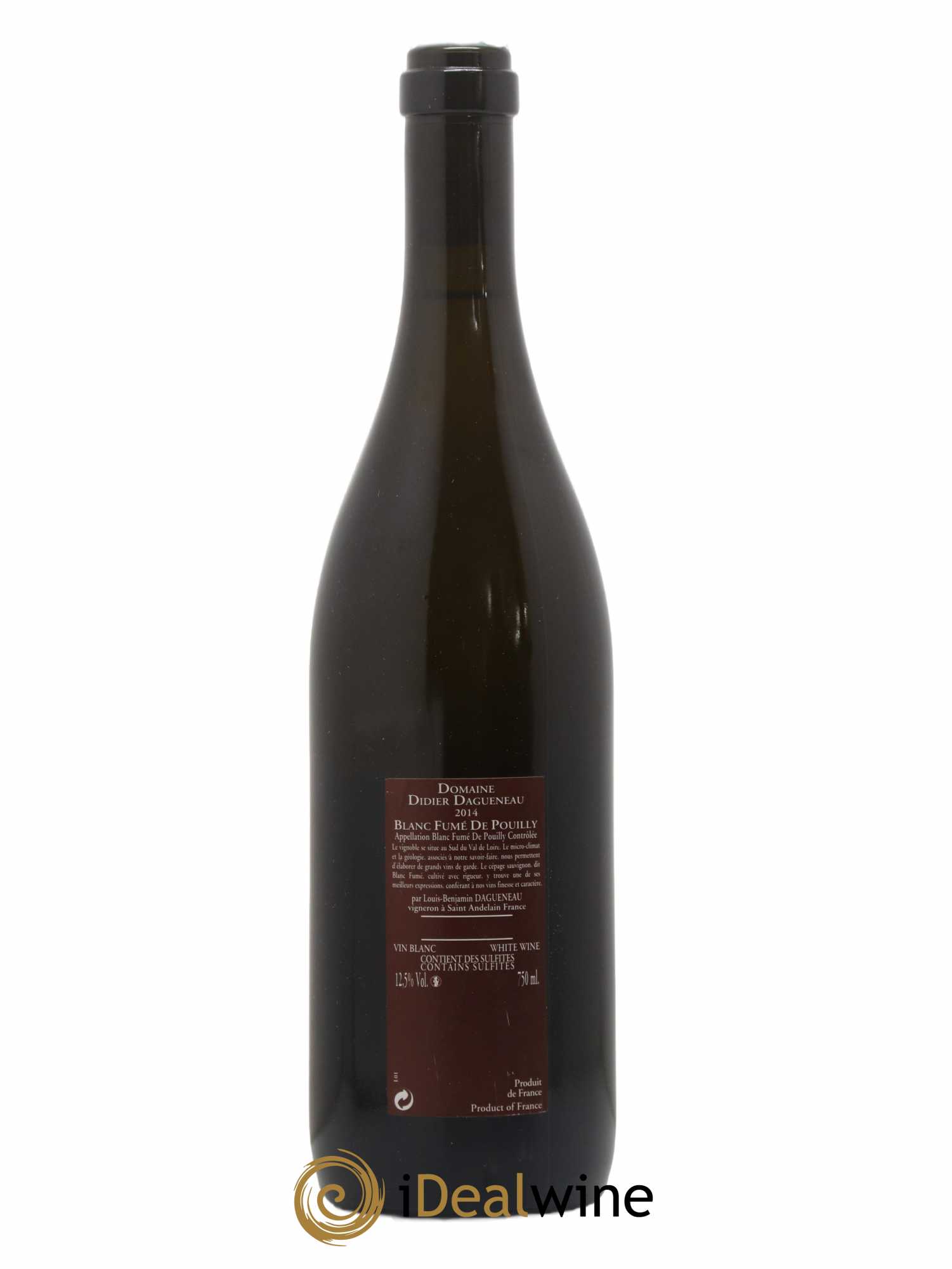 Vin de France (anciennement Pouilly-Fumé) Pur Sang Dagueneau (Domaine Didier - Louis-Benjamin) 2014 - Lot de 1 bouteille - 1