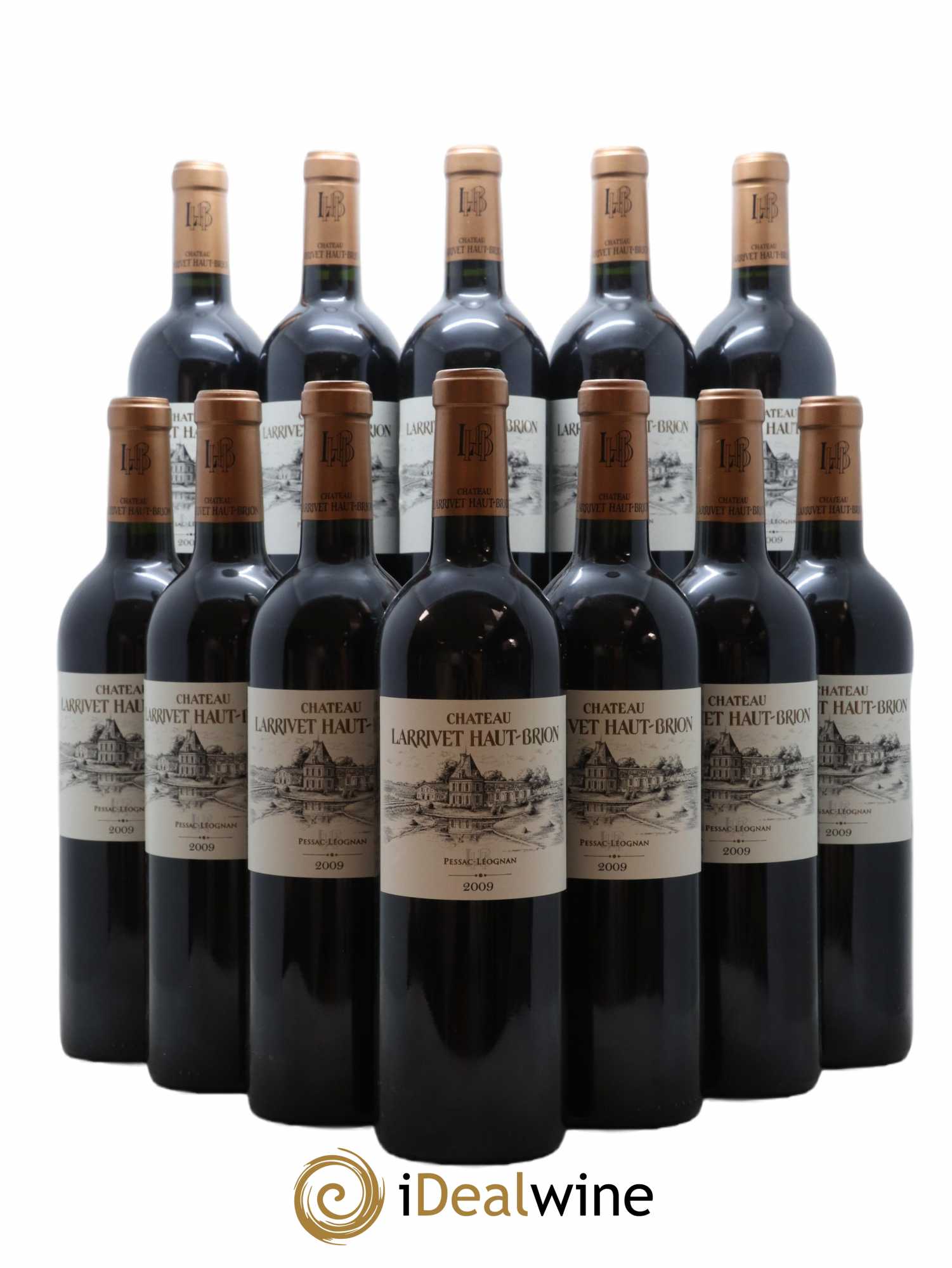 Château Larrivet Haut-Brion 2009 - Lot de 12 bouteilles - 0