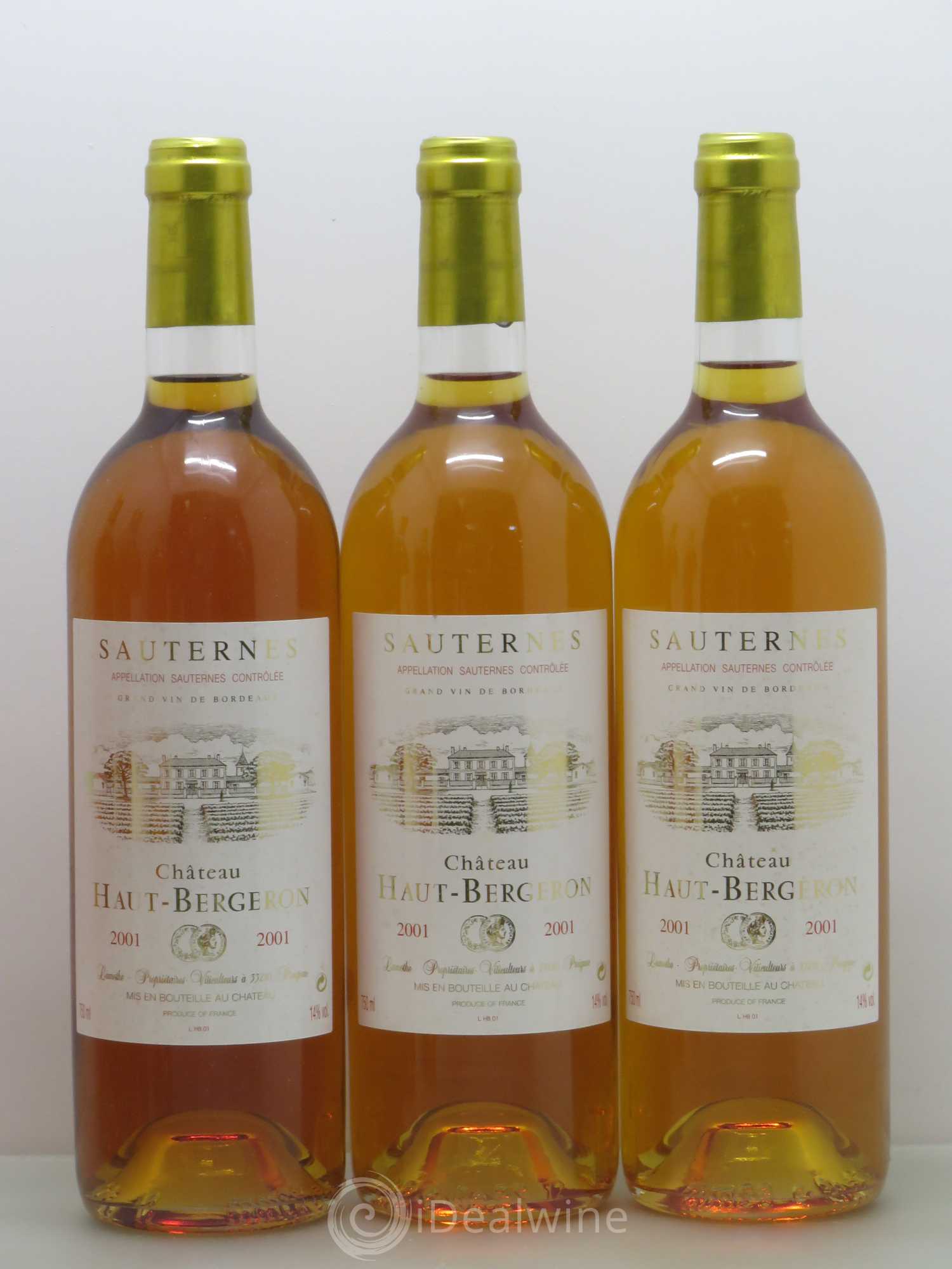 Château Haut-Bergeron 2001 - Lot de 6 bouteilles - 1