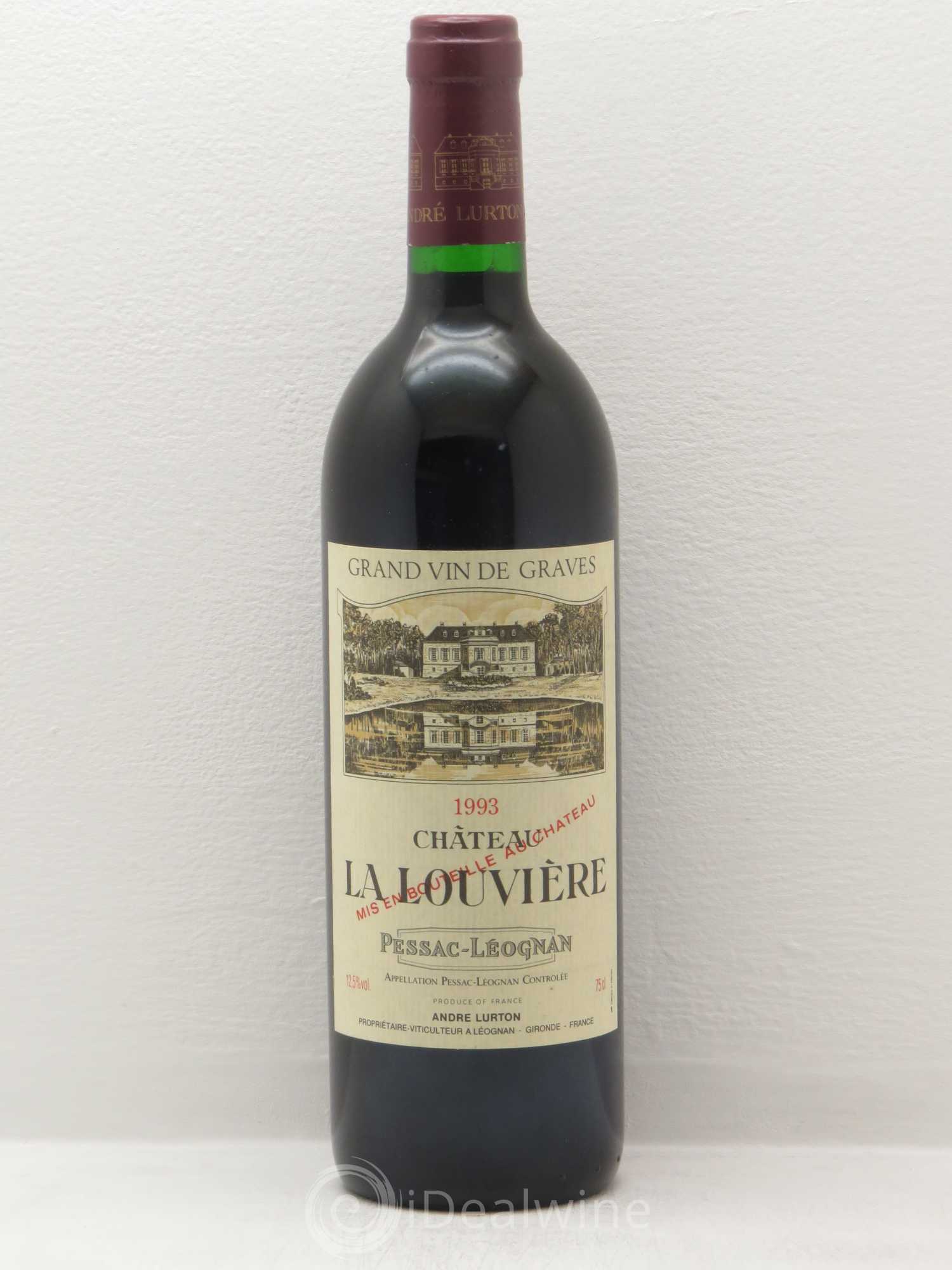 Château la Louvière 1993 - Lot de 1 bouteille - 0